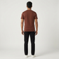 Structured Crew Neck Moto T-Shirt