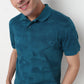 Buy Men Regular Fit All Over Print Half Sleeve Polo T-Shirt  - Style Union