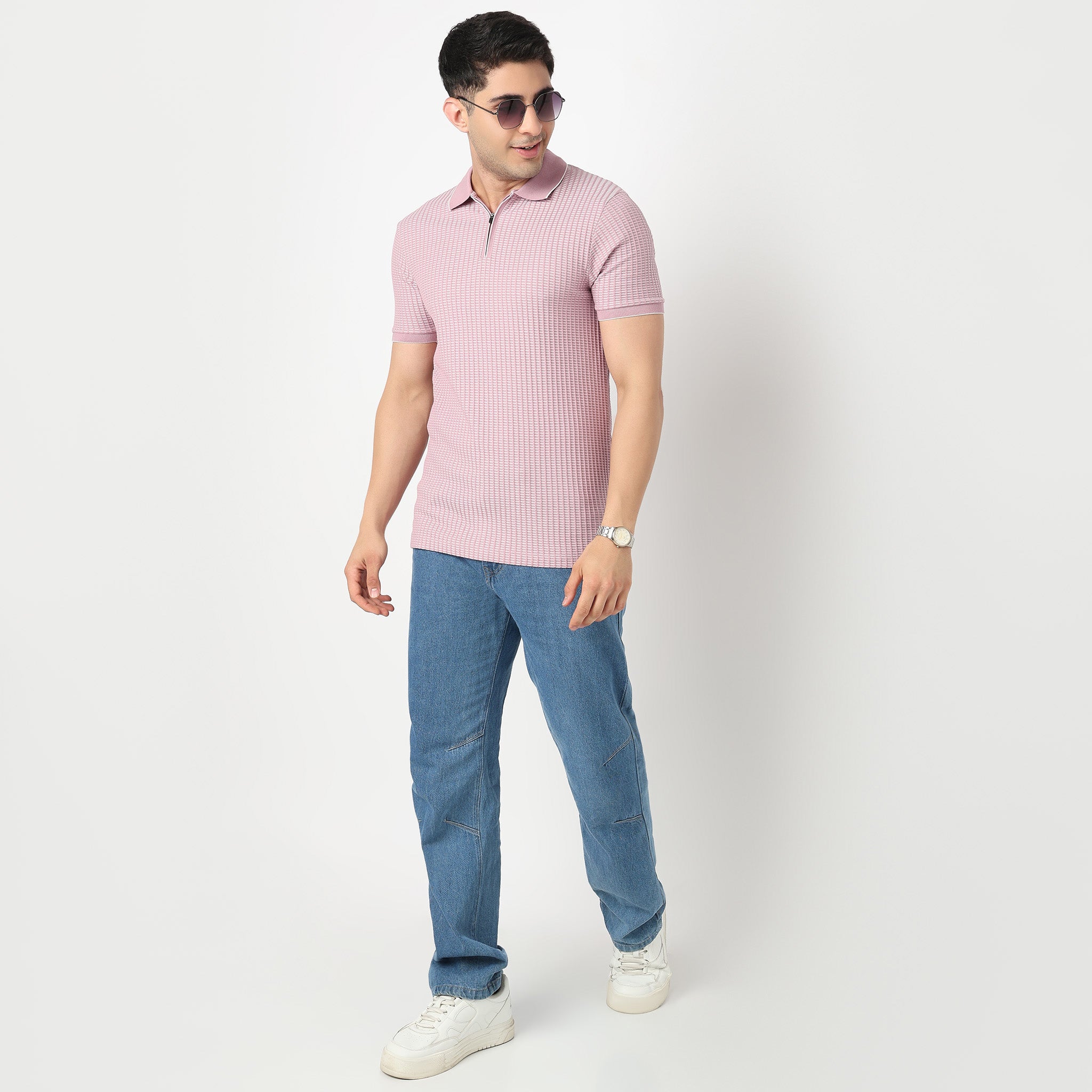 Structured Aviator Polo T-Shirt