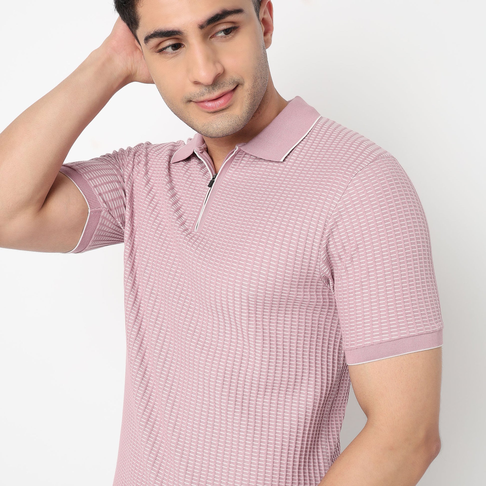 Structured Aviator Polo T-Shirt