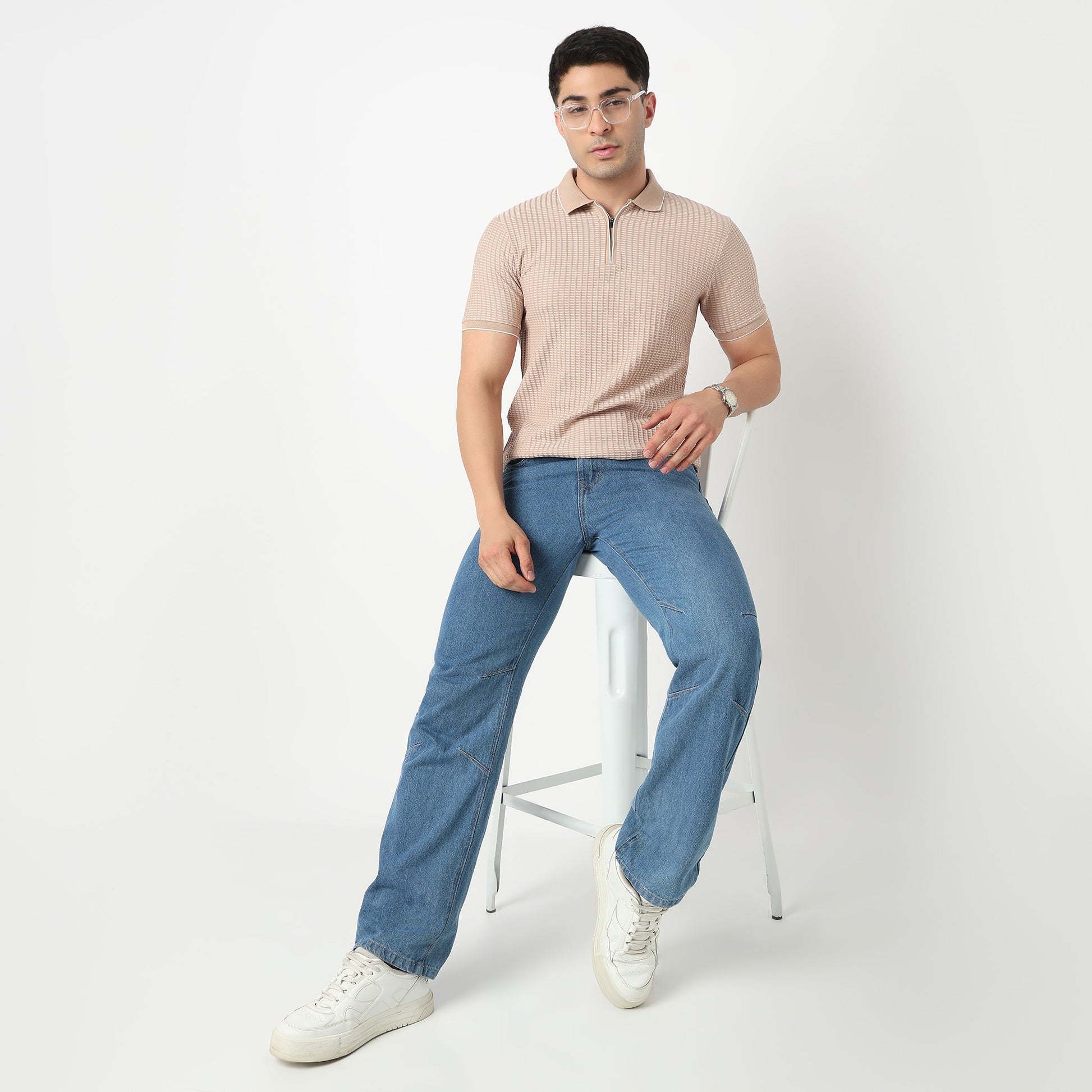 Structured Aviator Polo T-Shirt