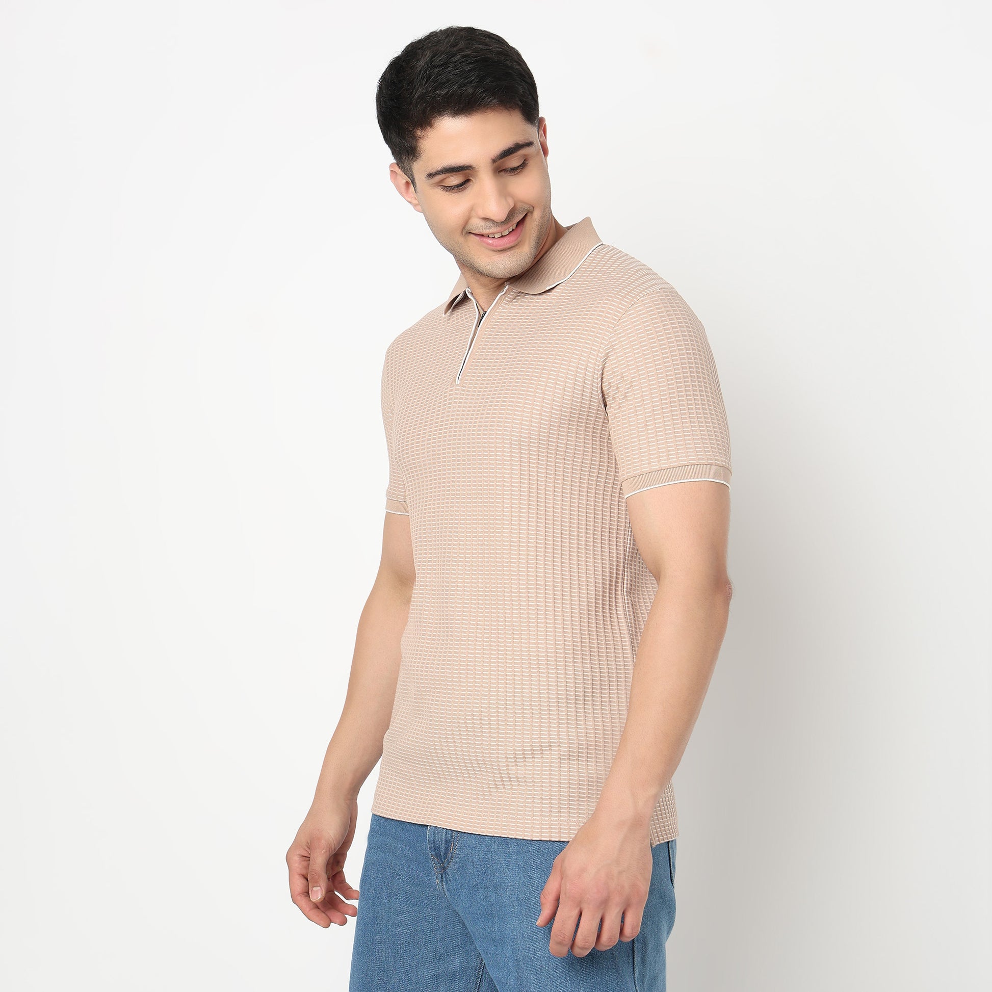 Structured Aviator Polo T-Shirt