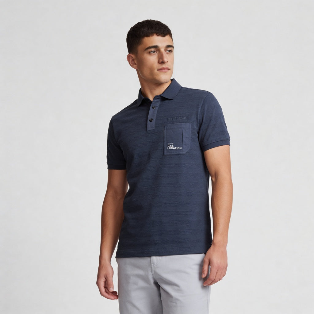 Cotton Milita Polo T-Shirt