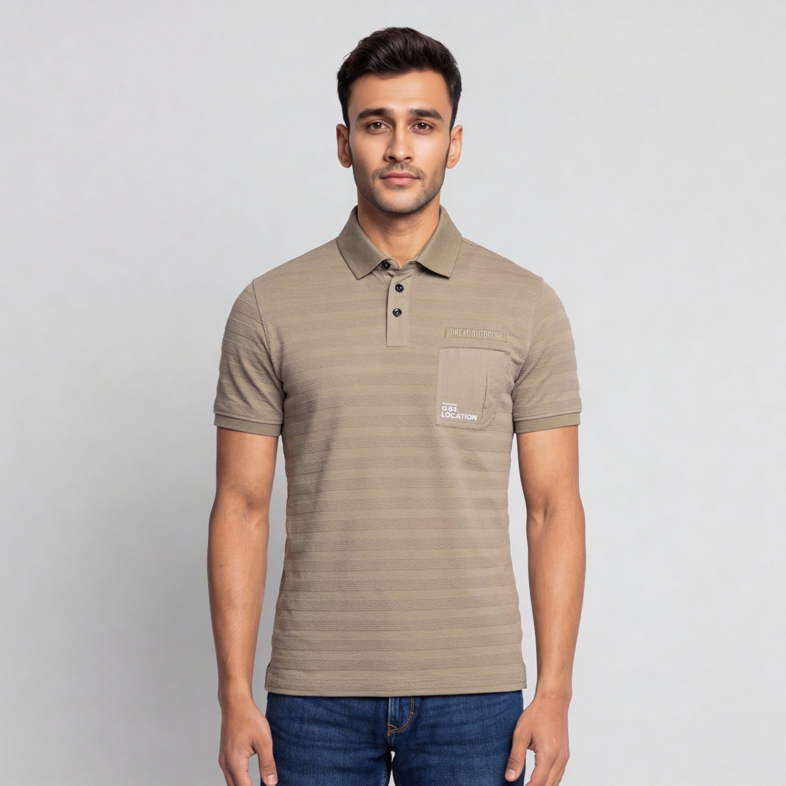 Cotton Milita Polo T-Shirt