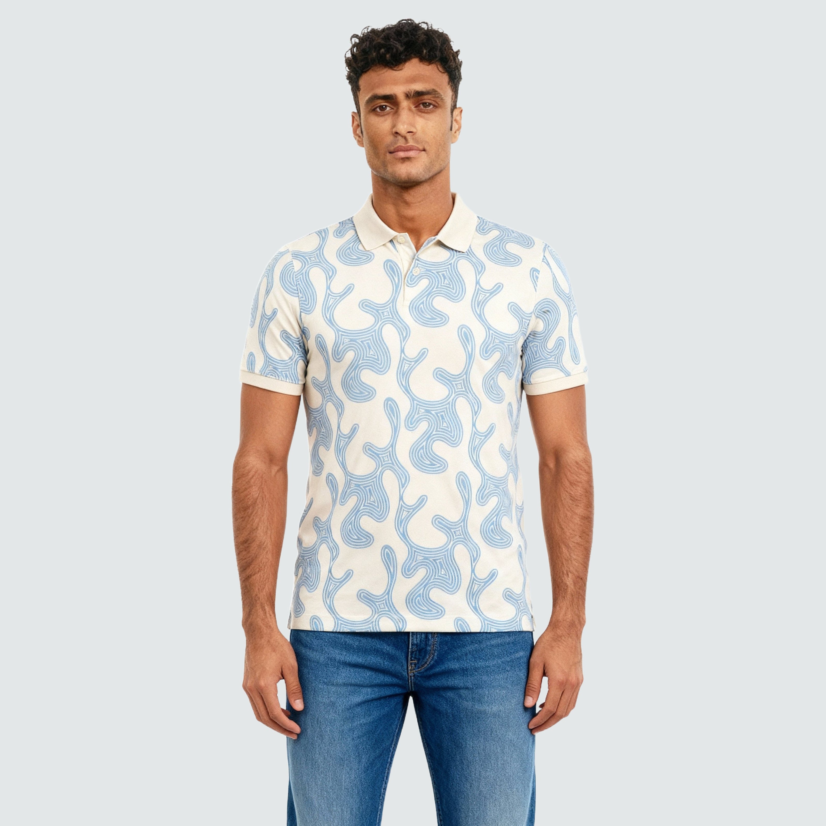 All Over Print Impression Polo T-Shirt