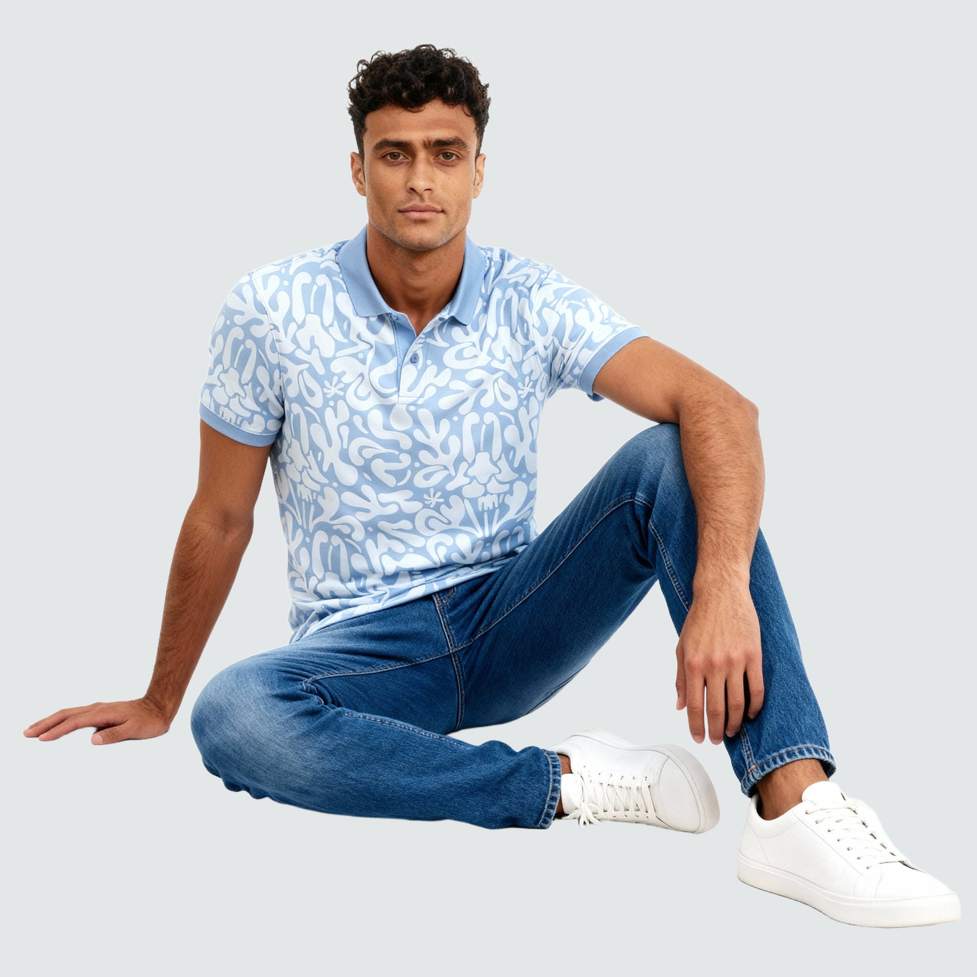 All Over Print Impression Polo T-Shirt