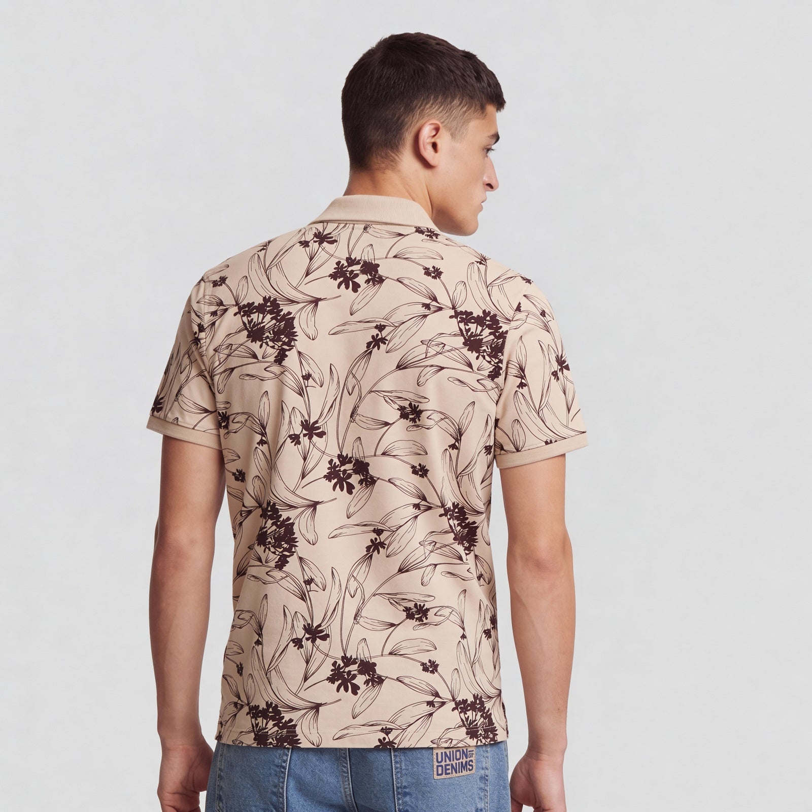 Impression Polo Neck T-Shirt