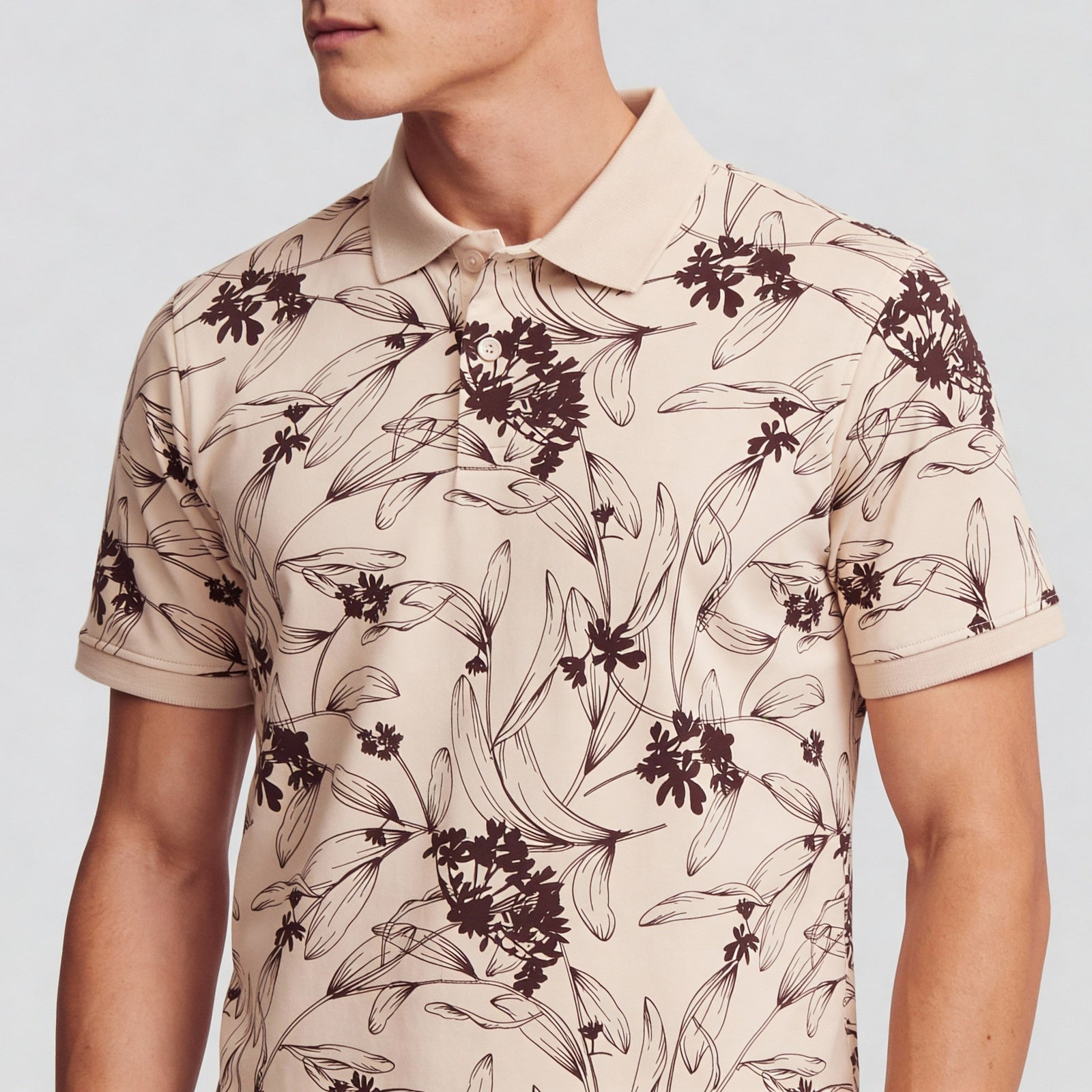 Impression Polo Neck T-Shirt