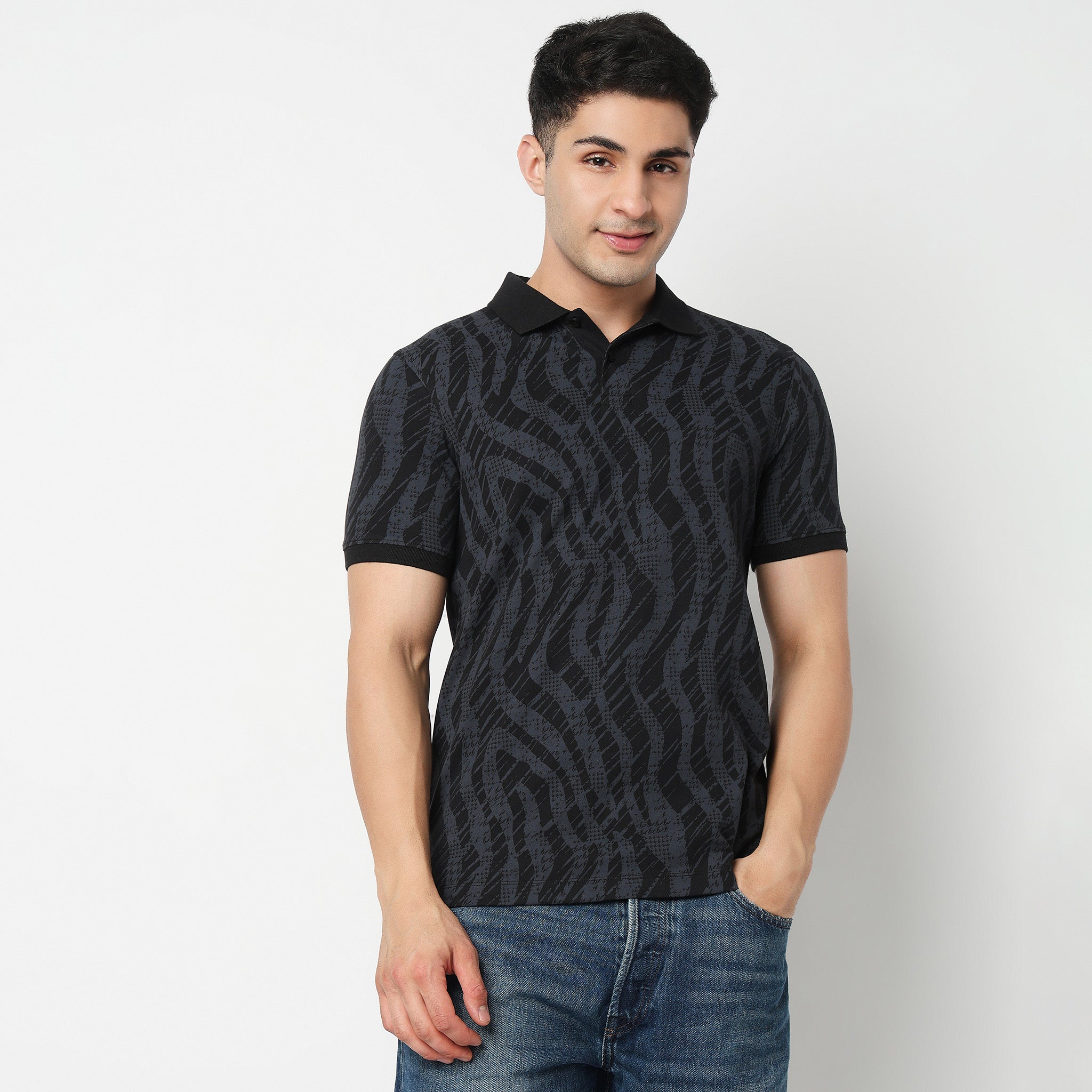 All Over Print Impression Polo T-Shirt