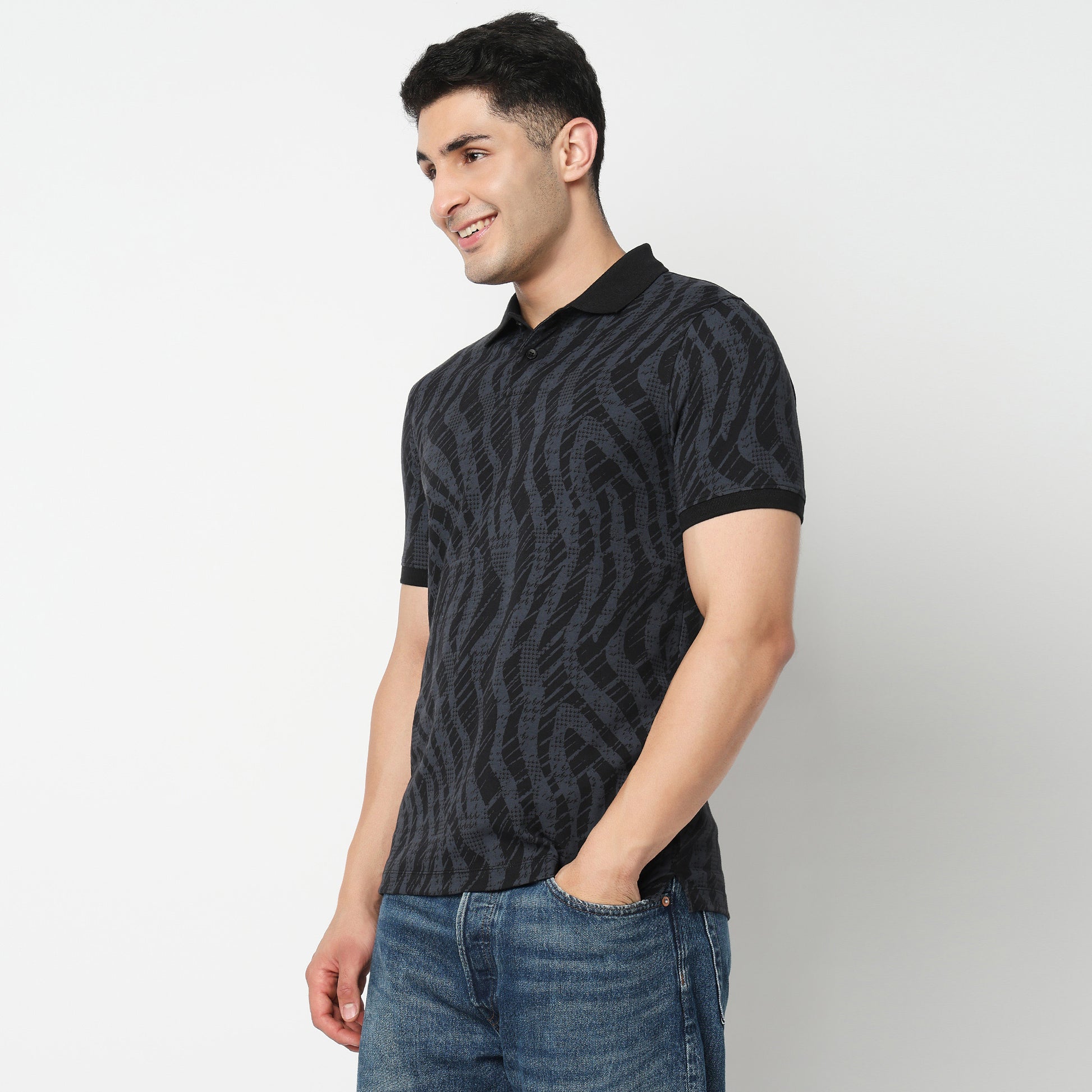 All Over Print Impression Polo T-Shirt