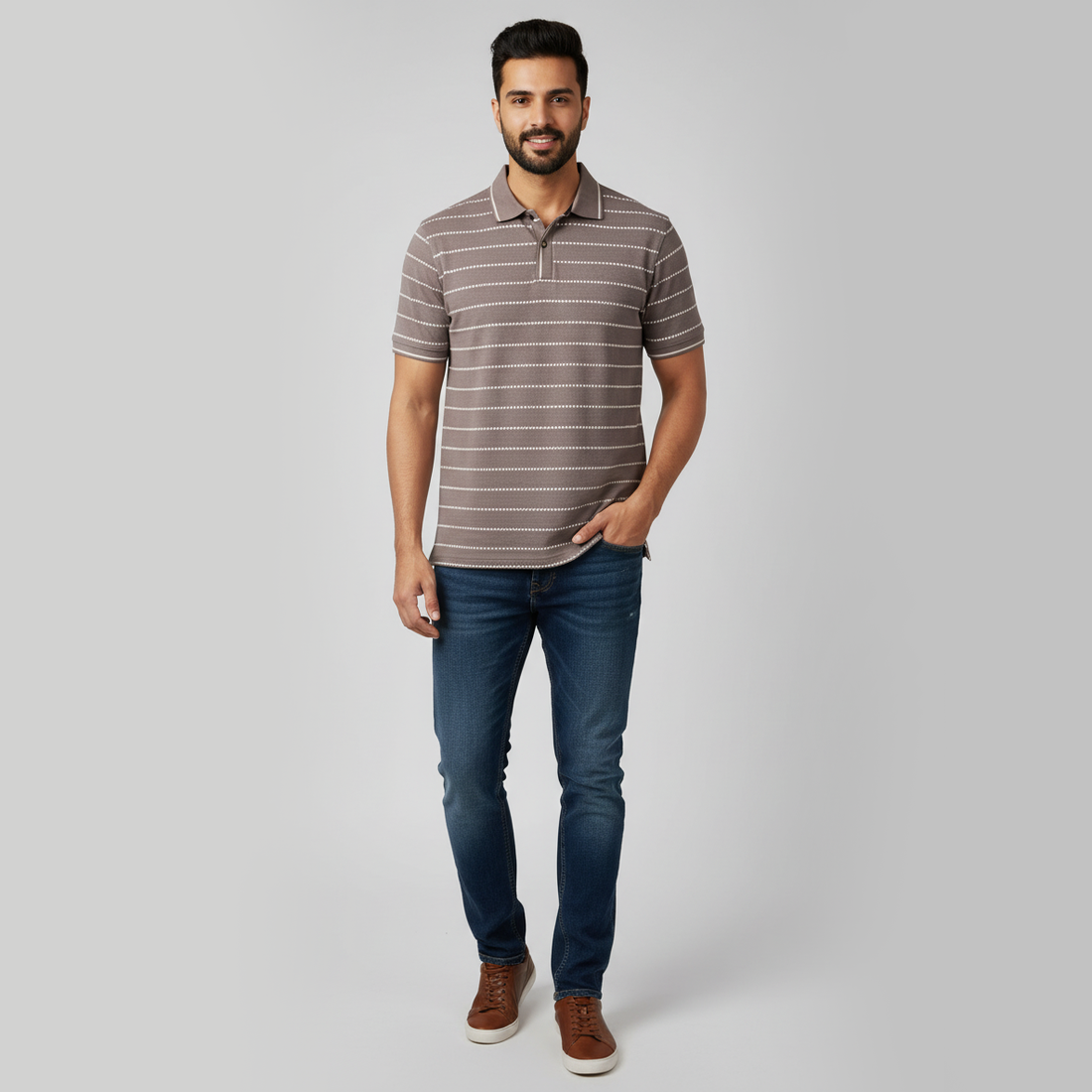 Structured Aviator Polo T-Shirt
