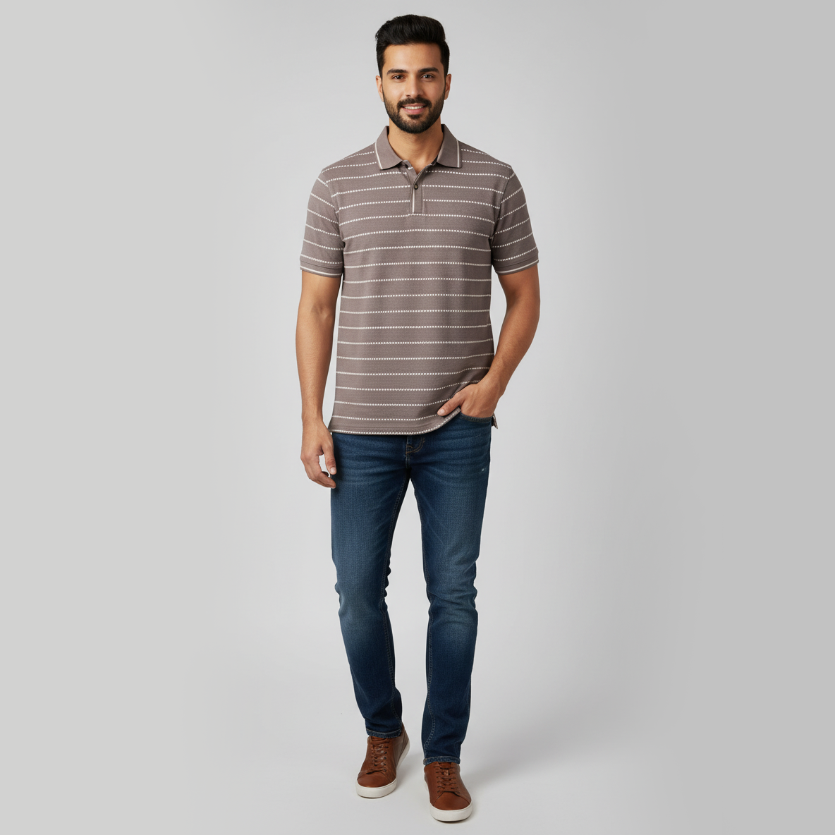 Structured Aviator Polo T-Shirt