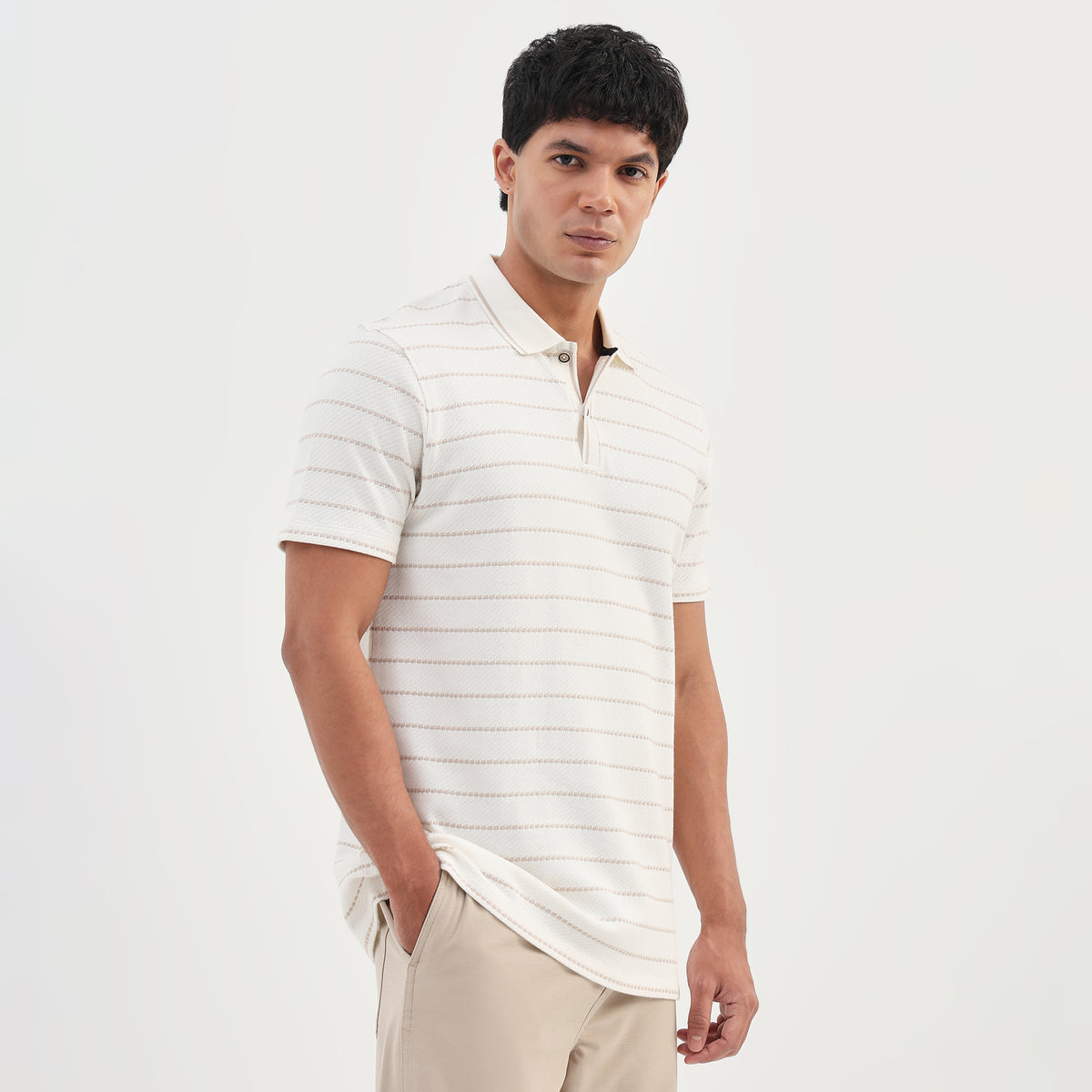 Structured Aviator Polo T-Shirt
