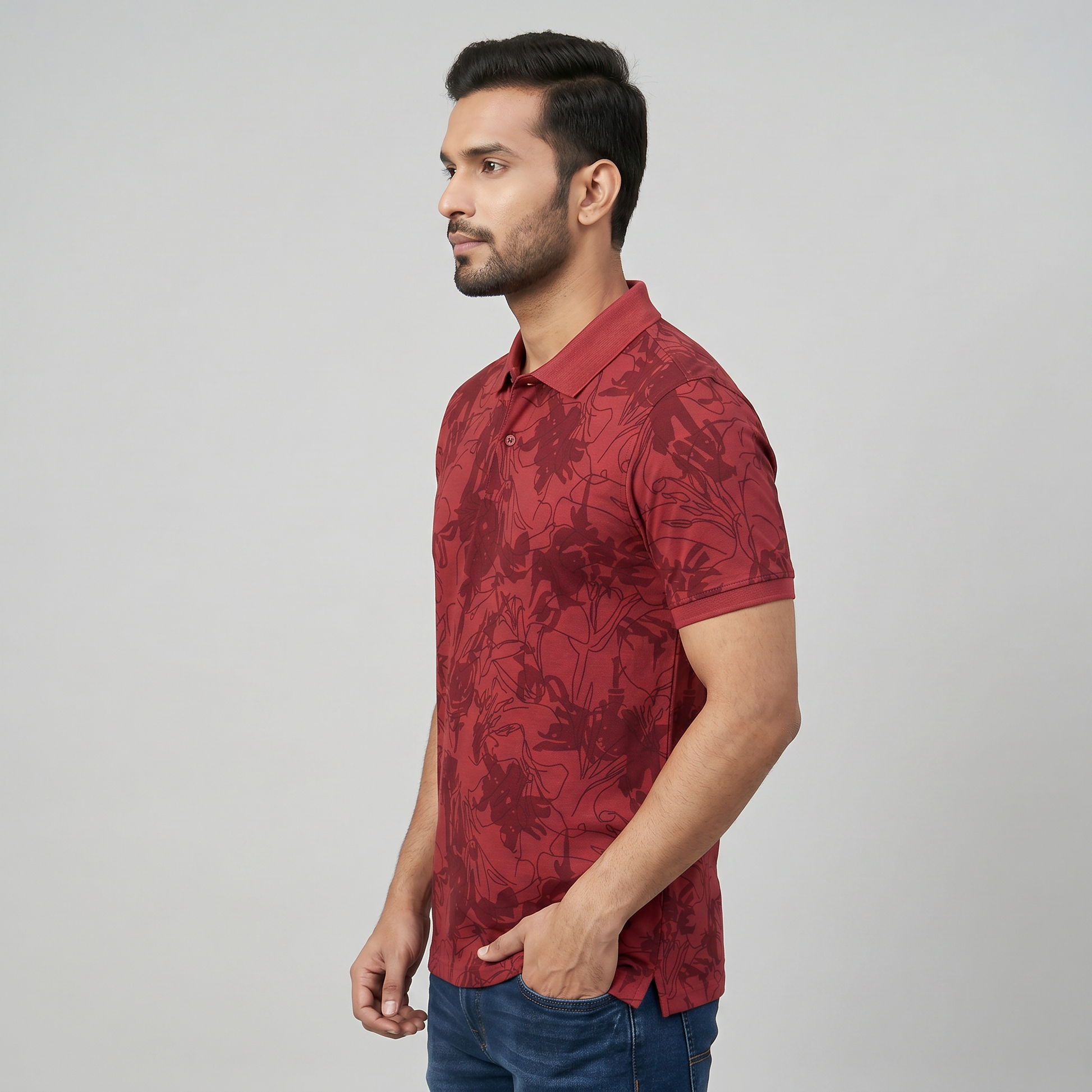 Printed Polo T-Shirt