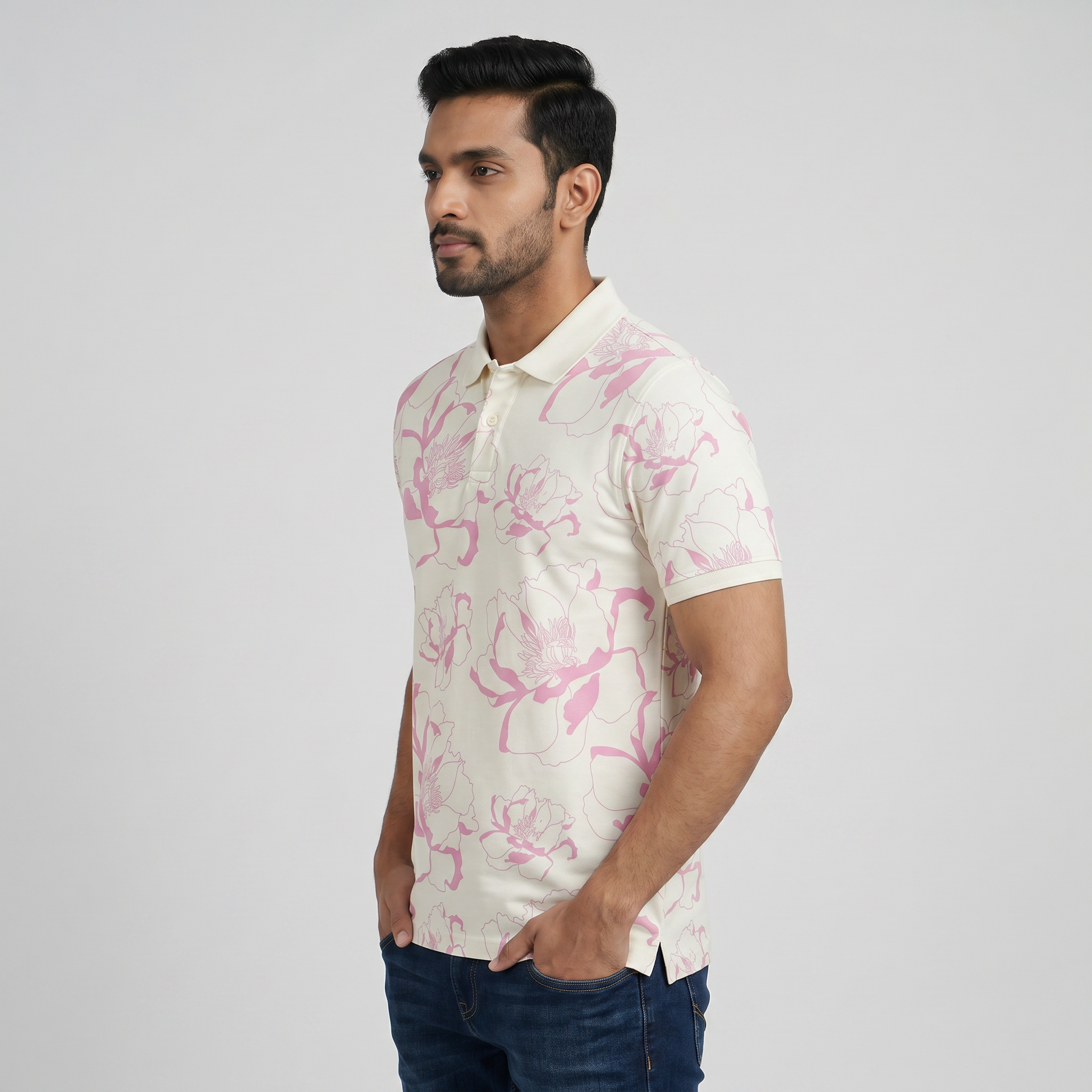 Printed Impression Polo T-Shirt