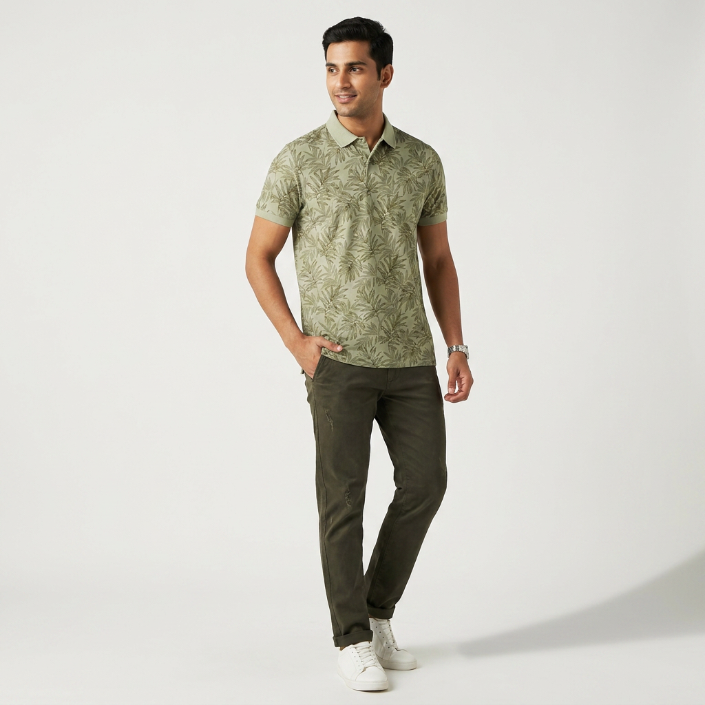 Printed Impression Polo T-Shirt