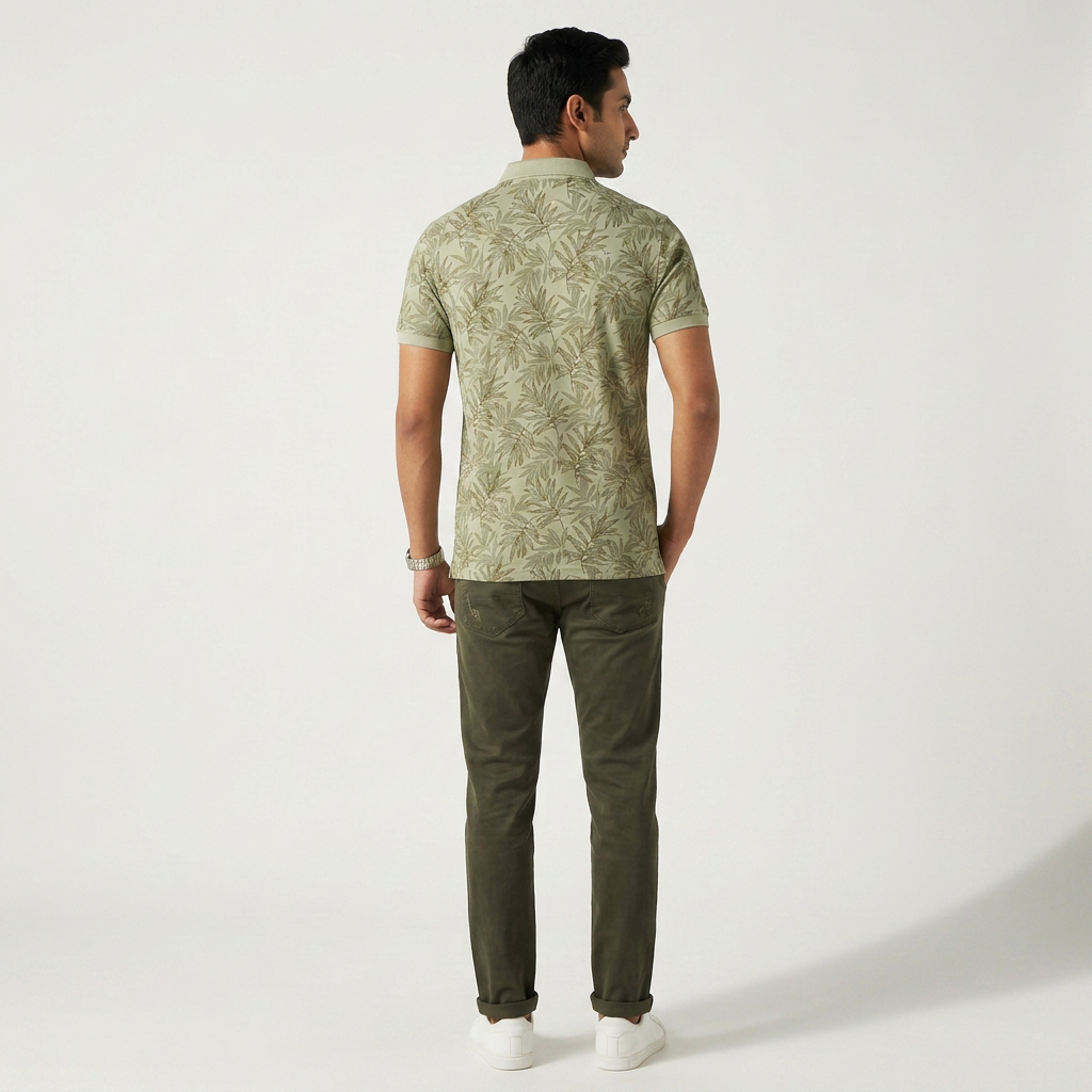 Printed Impression Polo T-Shirt
