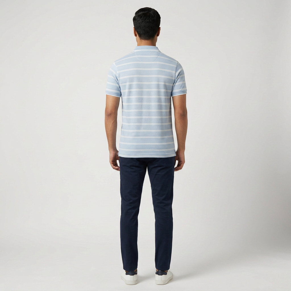 Striped Aviator Polo T-Shirt