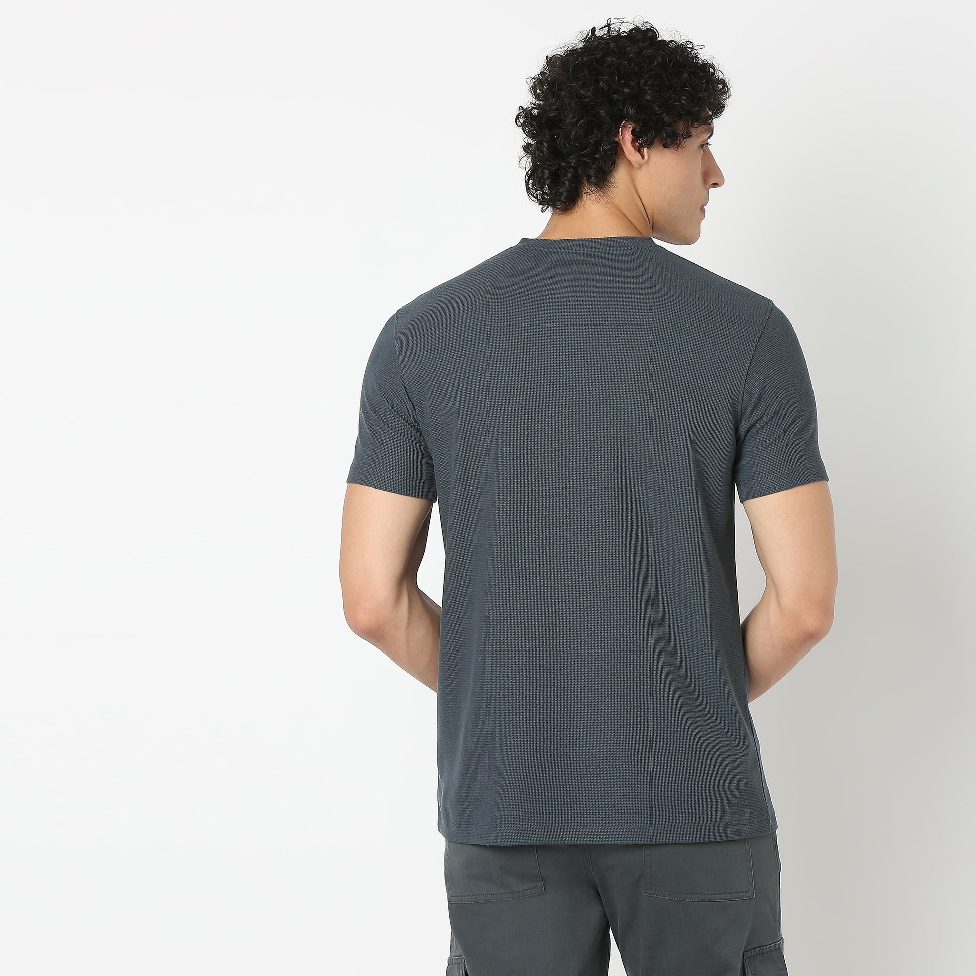 Henley Neck Structured Lumberjack T-Shirt