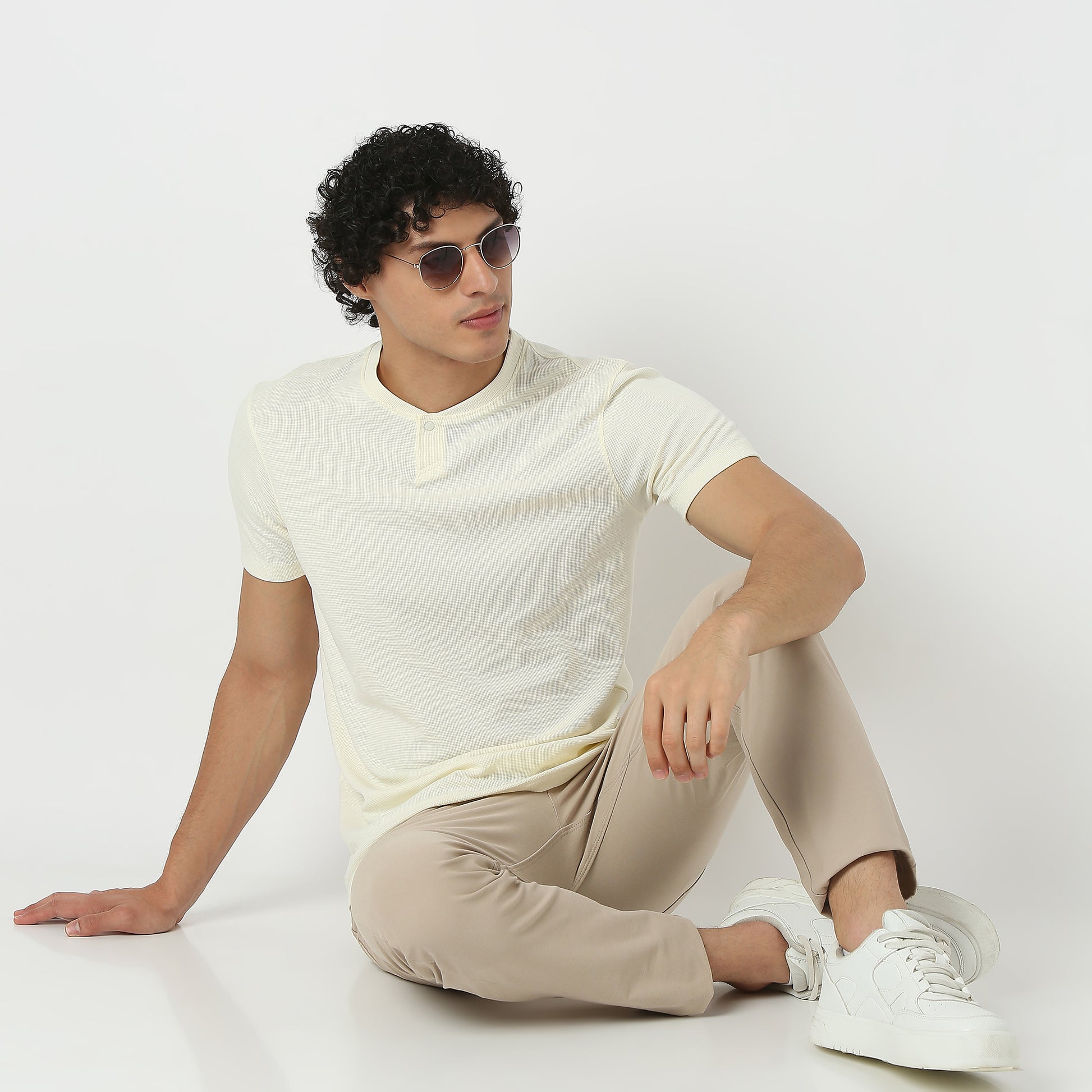 Henley Neck Structured Lumberjack T-Shirt