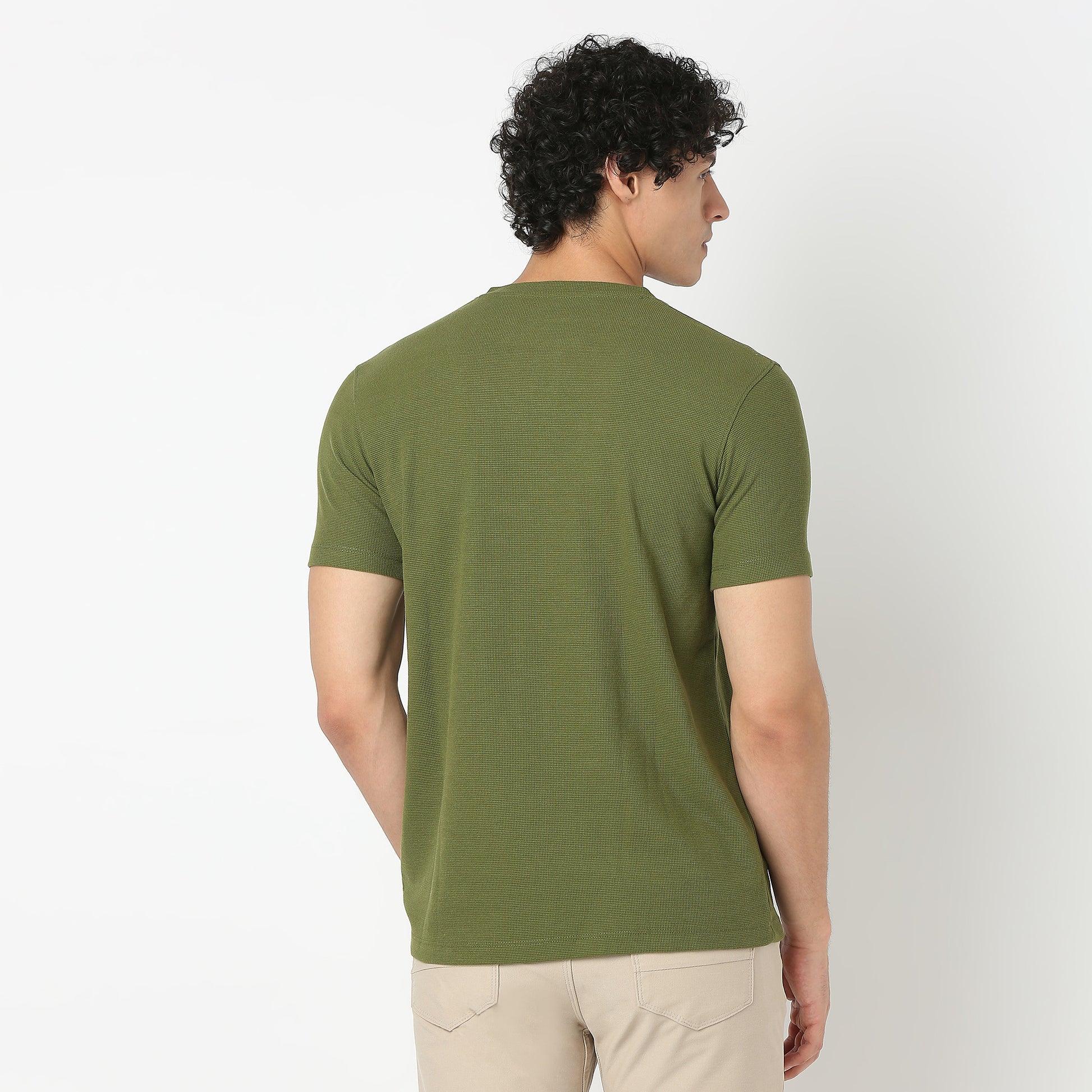 Henley Neck Structured Lumberjack T-Shirt