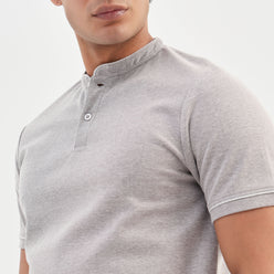 Solid Crew Neck Moto T-Shirt