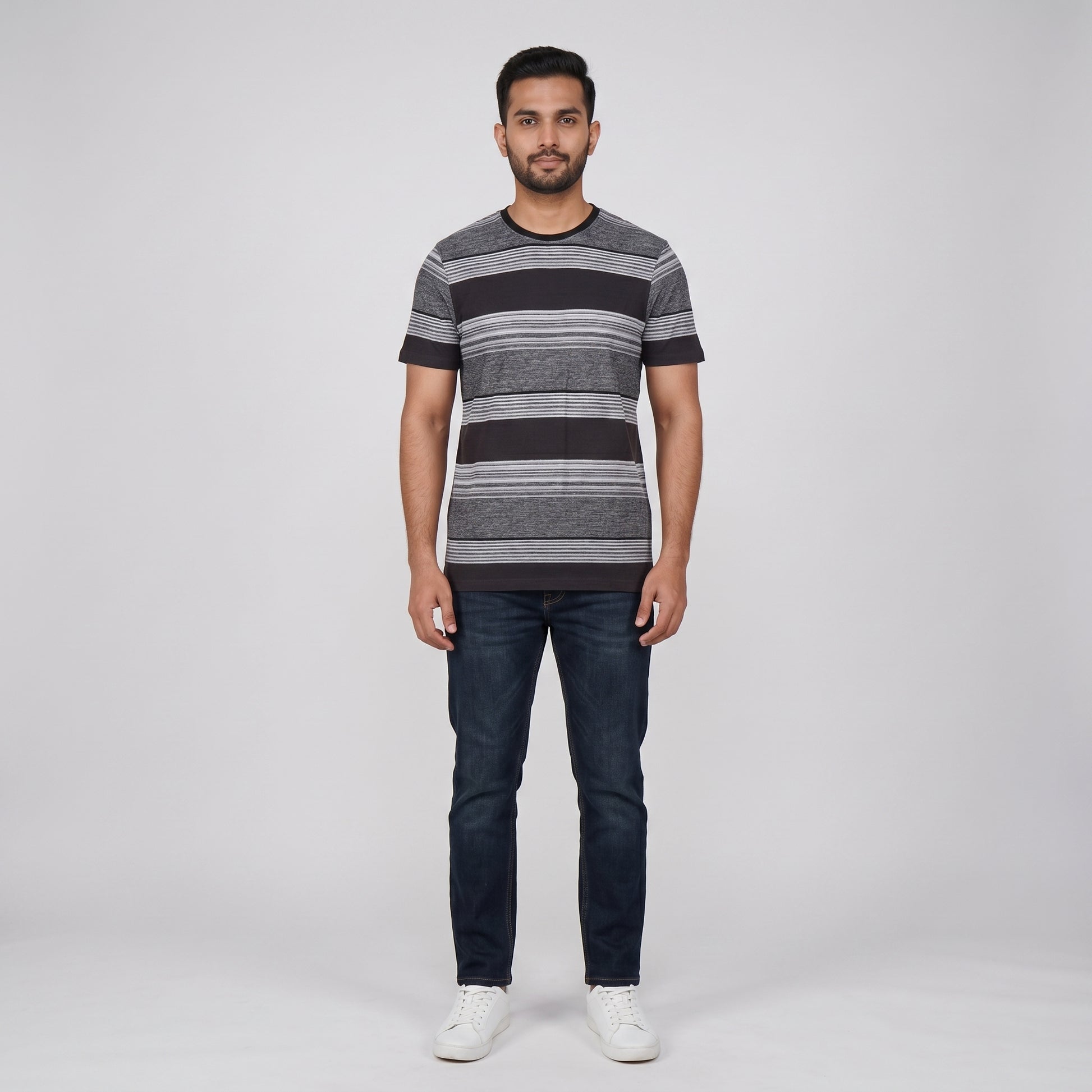 Striped Knit T-Shirt