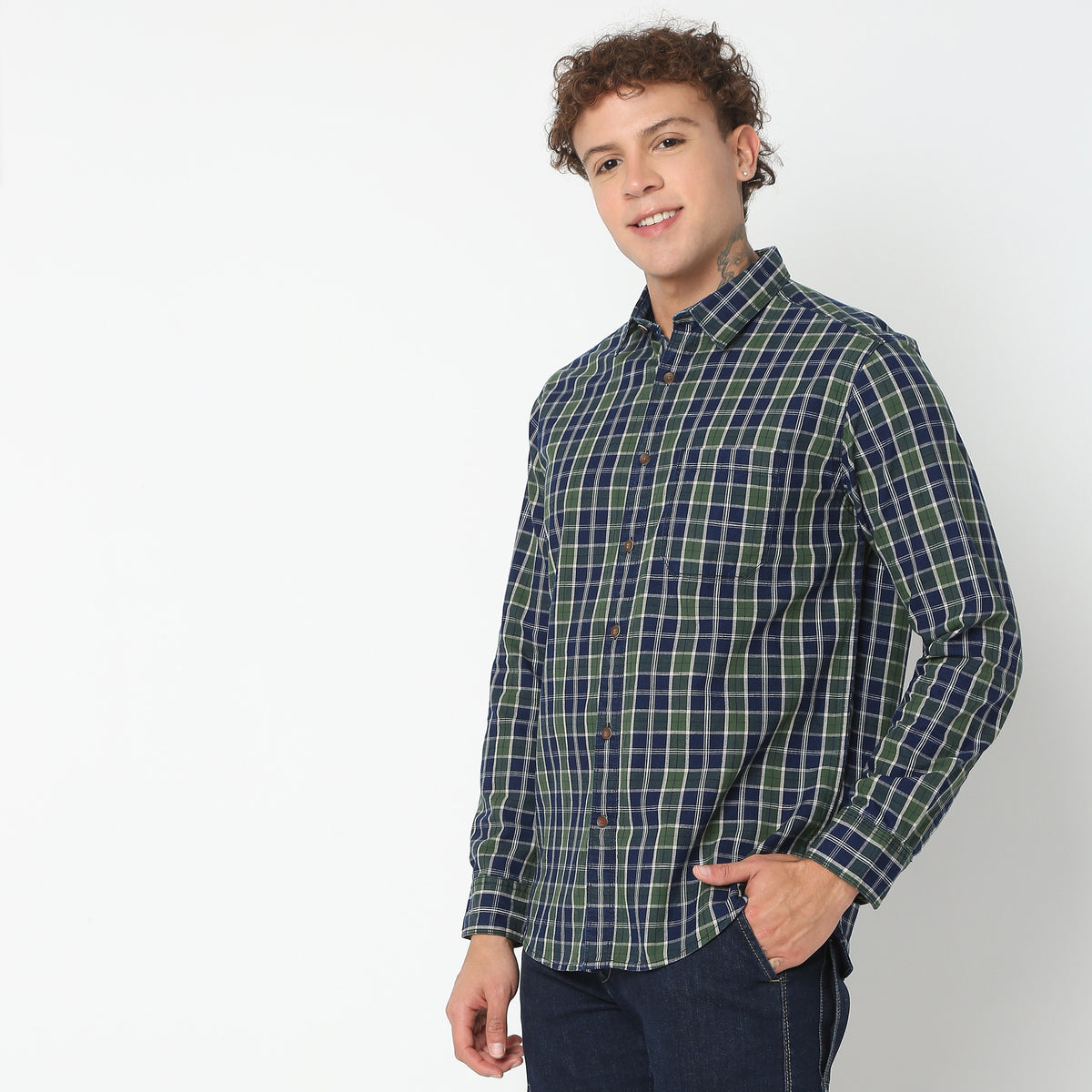 Regular Fit Checkered Shirt