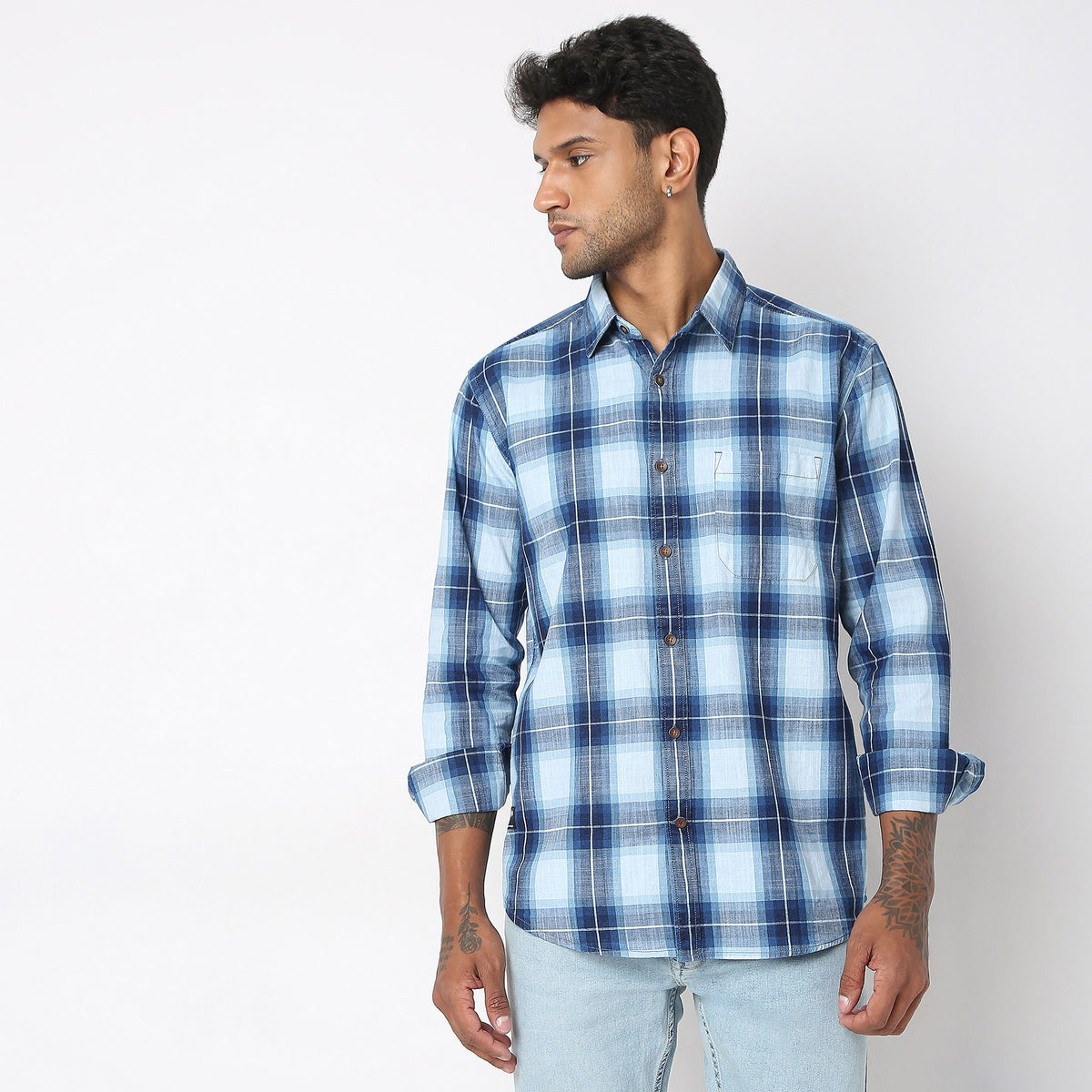 Regular Fit Checkered Shirt