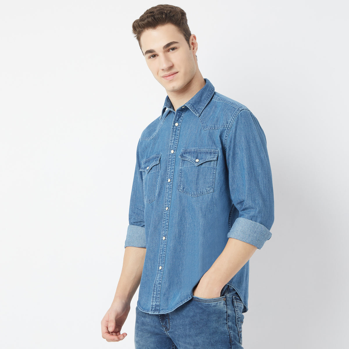 Regular Fit Solid Shirt