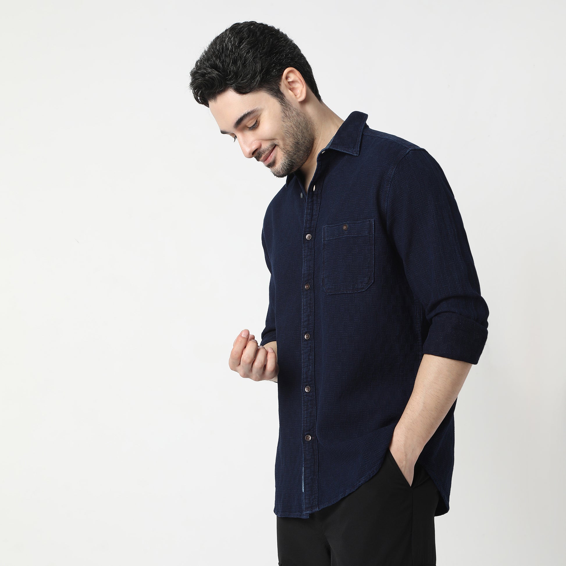 Regular Fit Solid Shirt