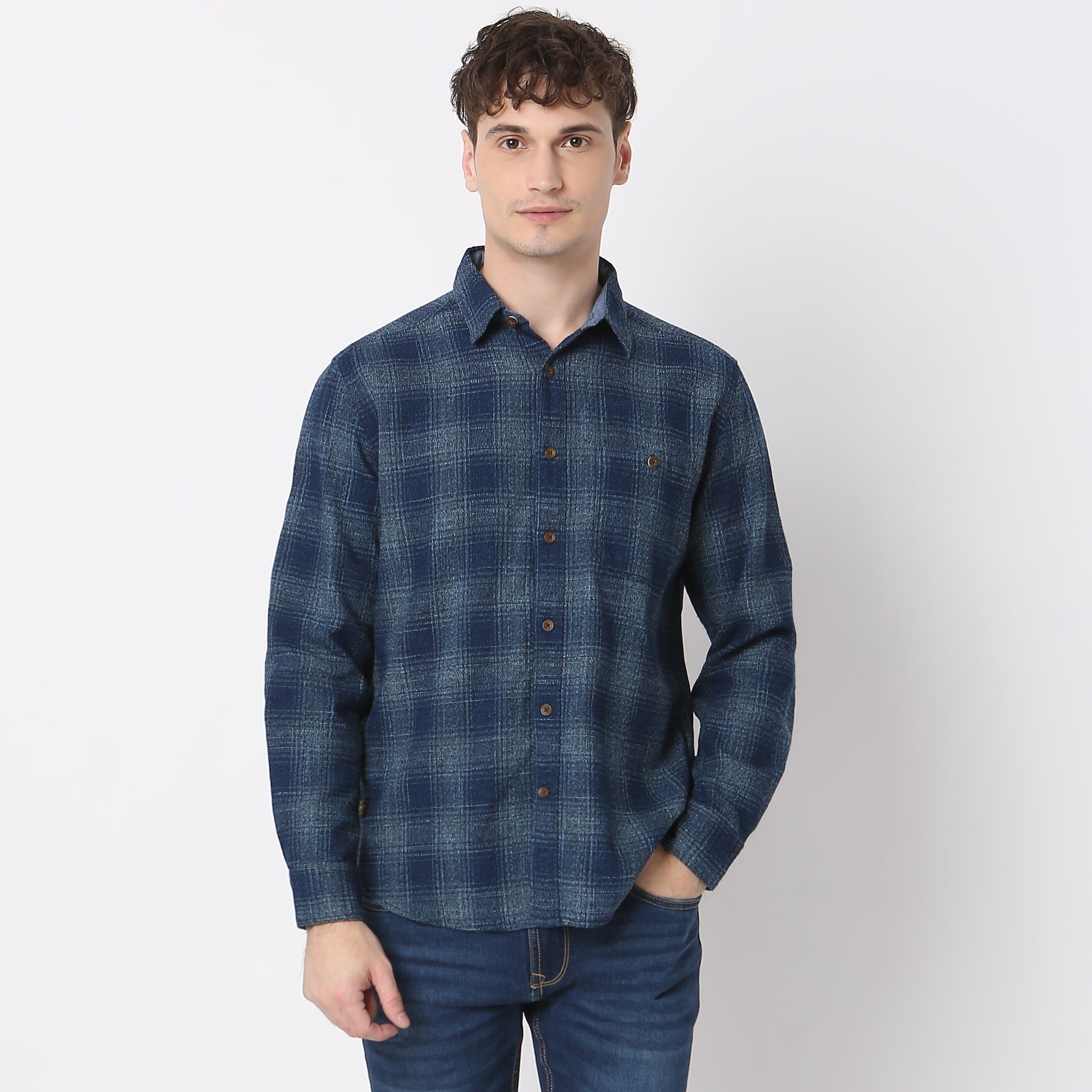 Checkered Modern Indigo Cruiser Shirt