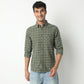 Regular Fit Checkered Shirt Collar Regular Length Shirt