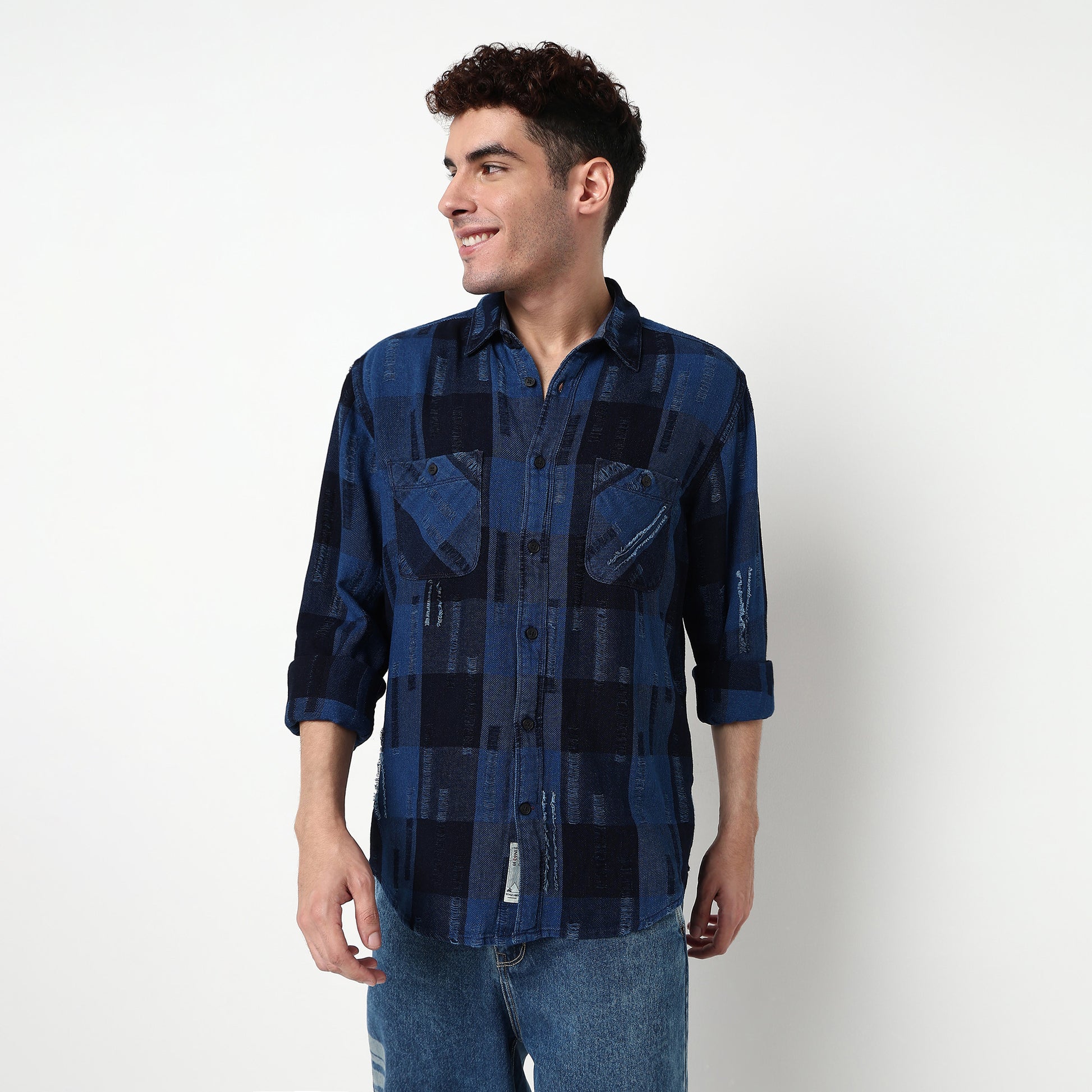 Checkered Cotton Fabric Shirt