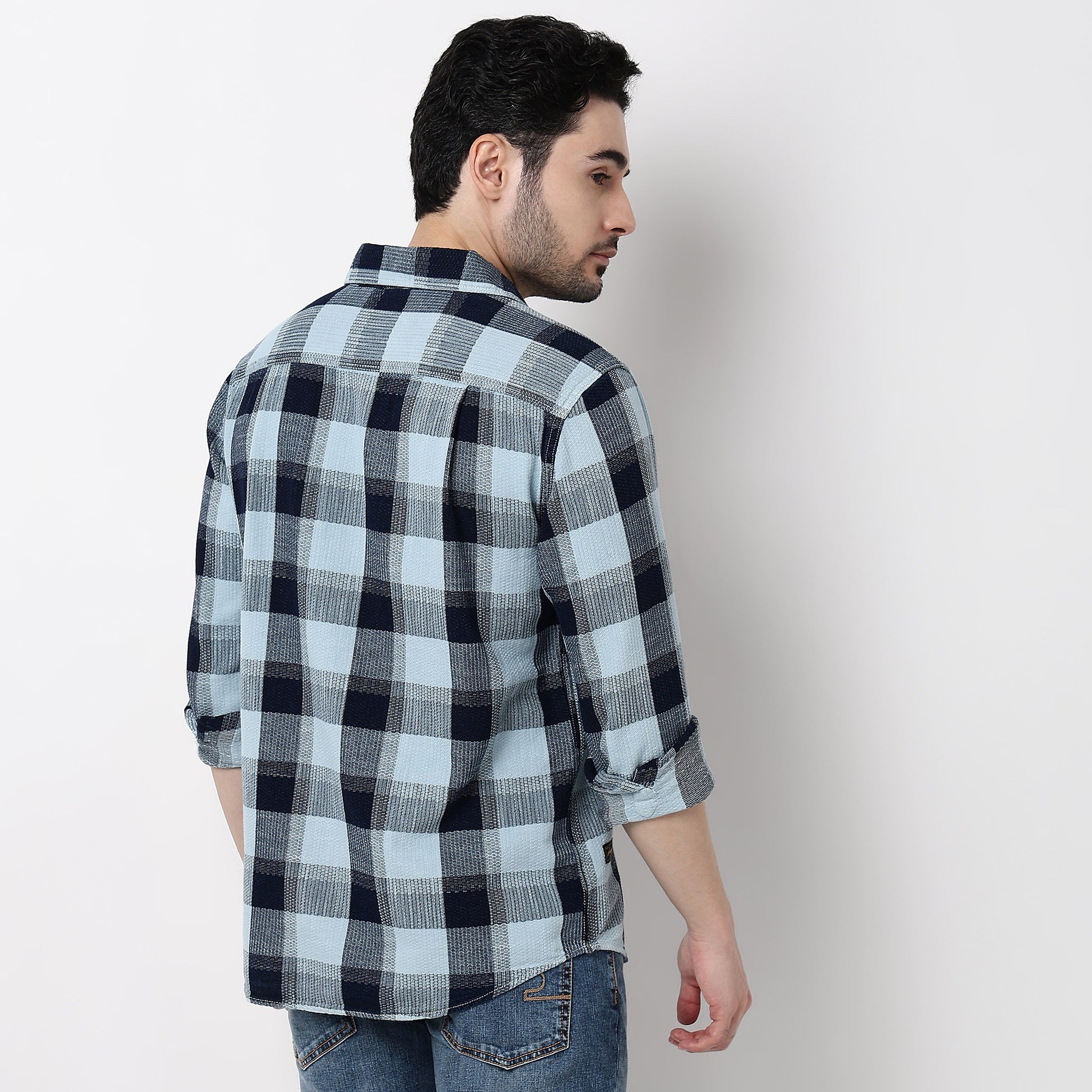 Cruiser Regular Indigo Checkered Shirt