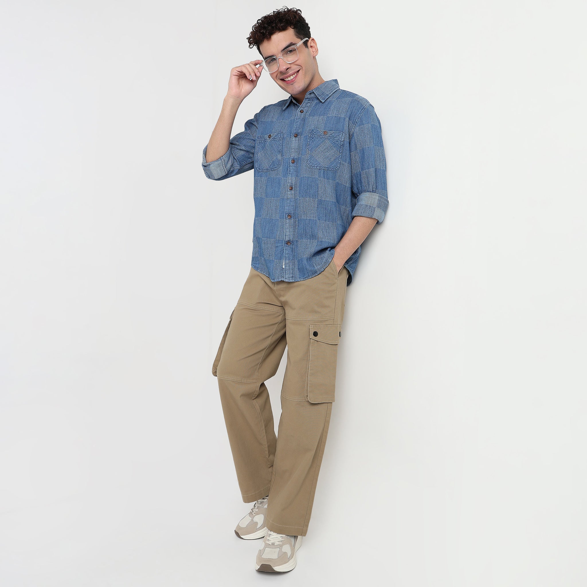 Buy Men Regular Fit Checkered Full Sleeve Shirt  - Style Union