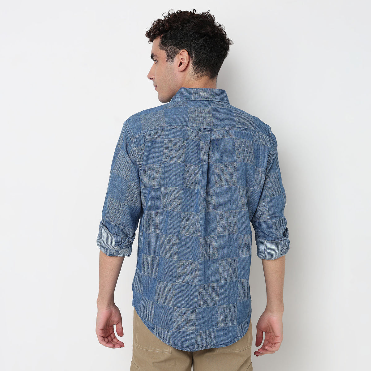 Buy Men Regular Fit Checkered Full Sleeve Shirt  - Style Union