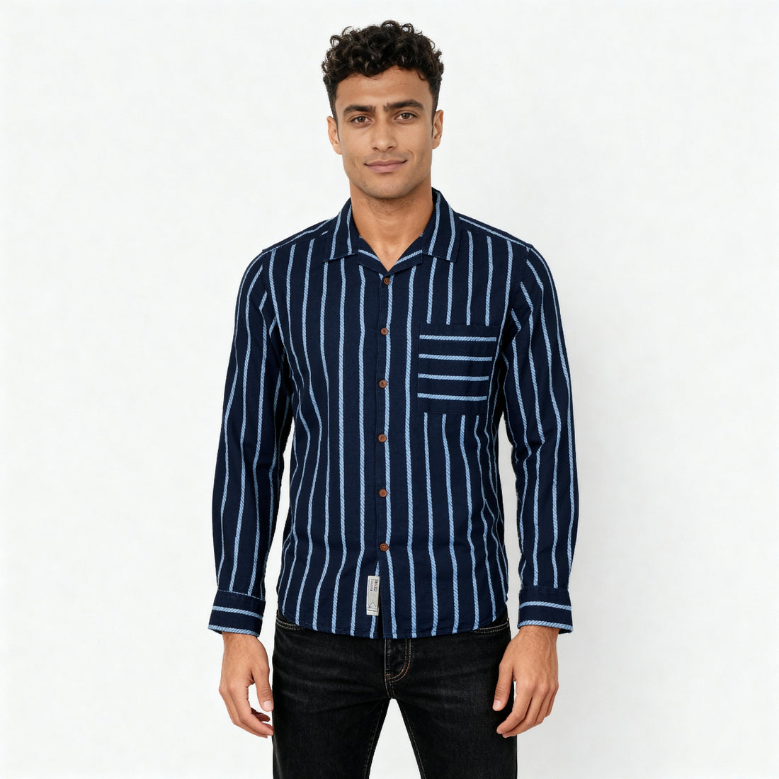 Cotton Striped Cruiser Shirt