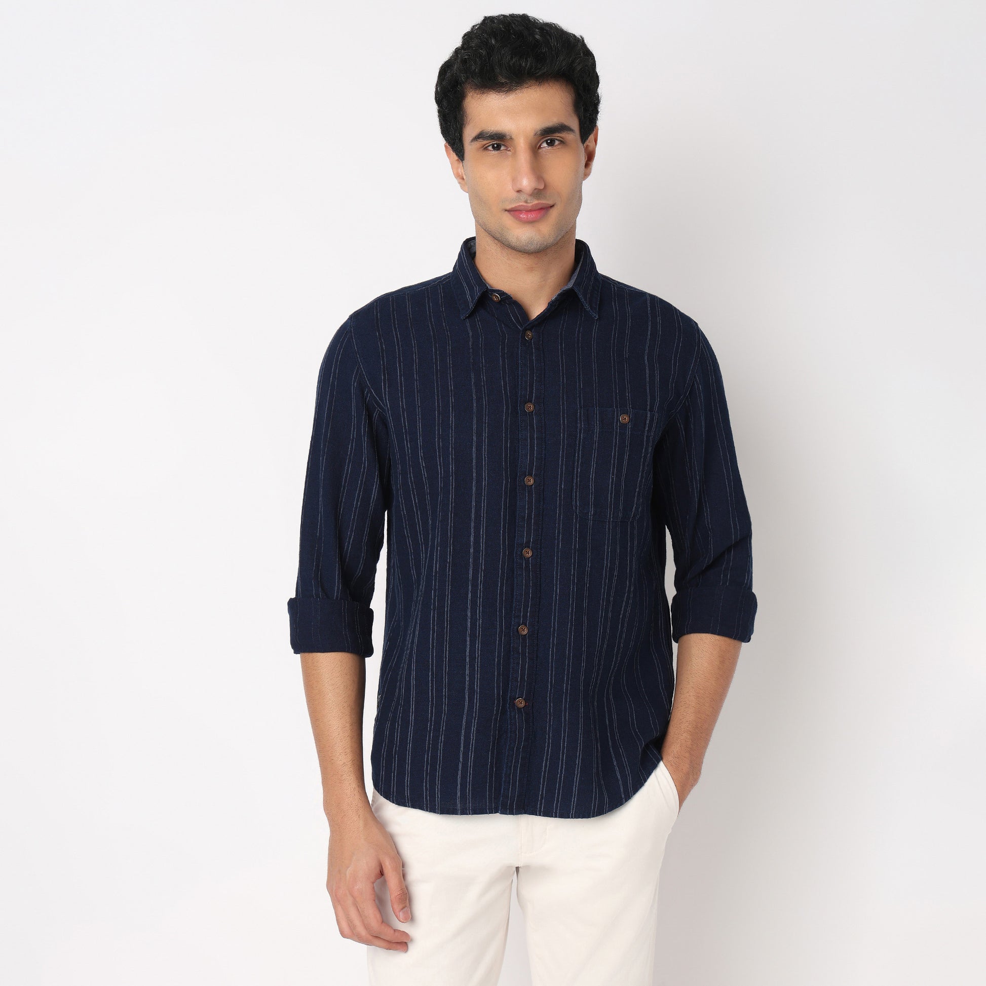 Cotton Striped Cruiser Shirt