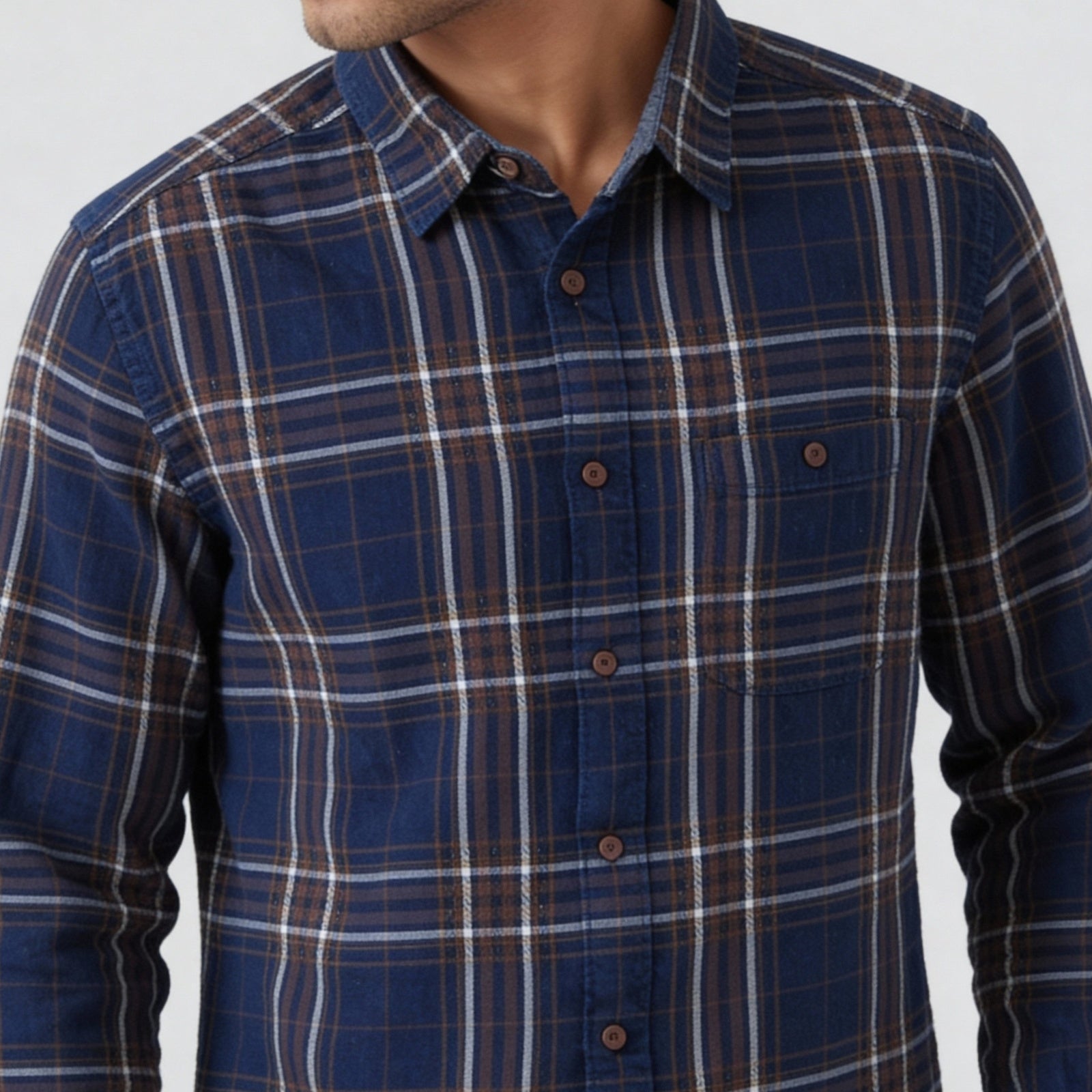 Cotton Checkered Full Sleeve Shirt