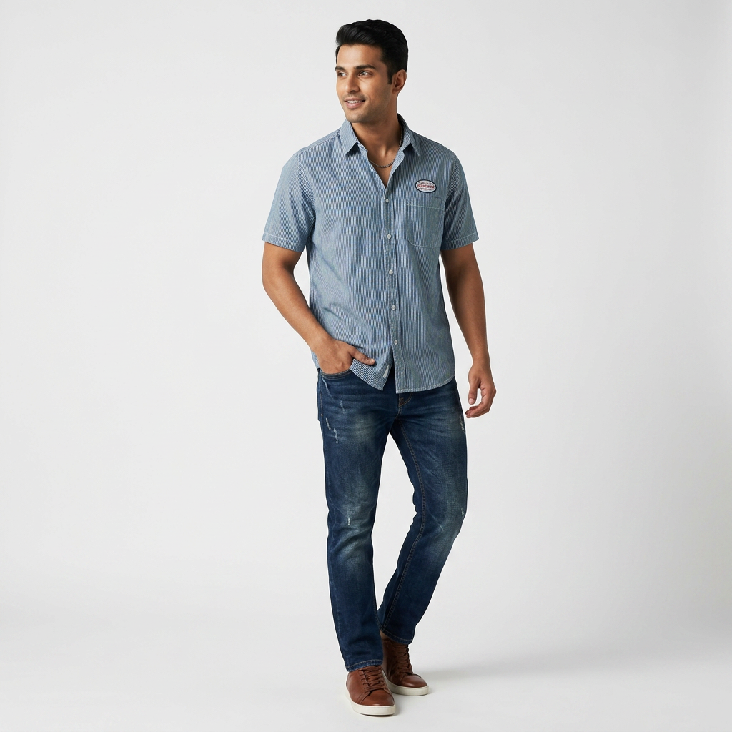 Cotton Striped Cruiser Shirt