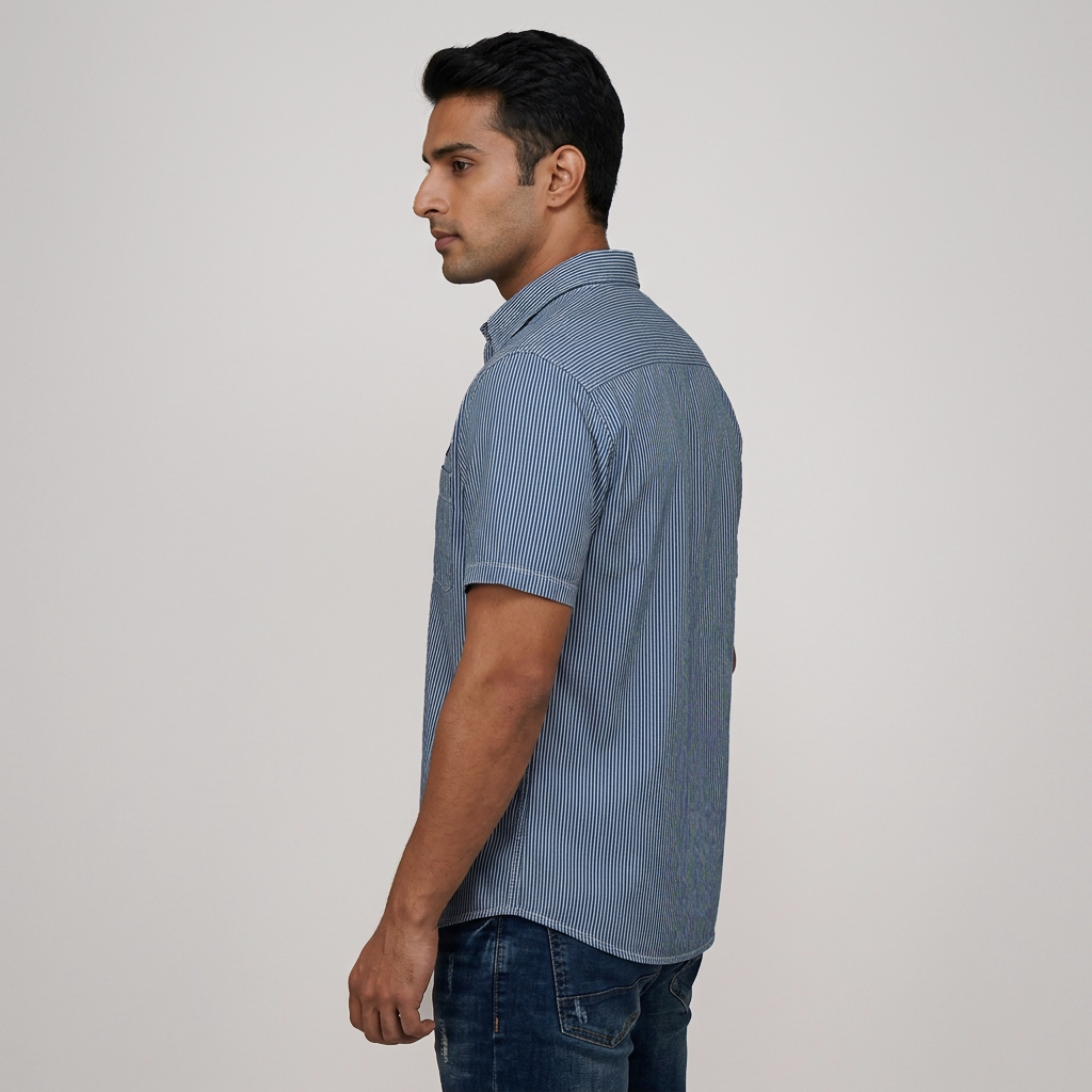 Cotton Striped Cruiser Shirt