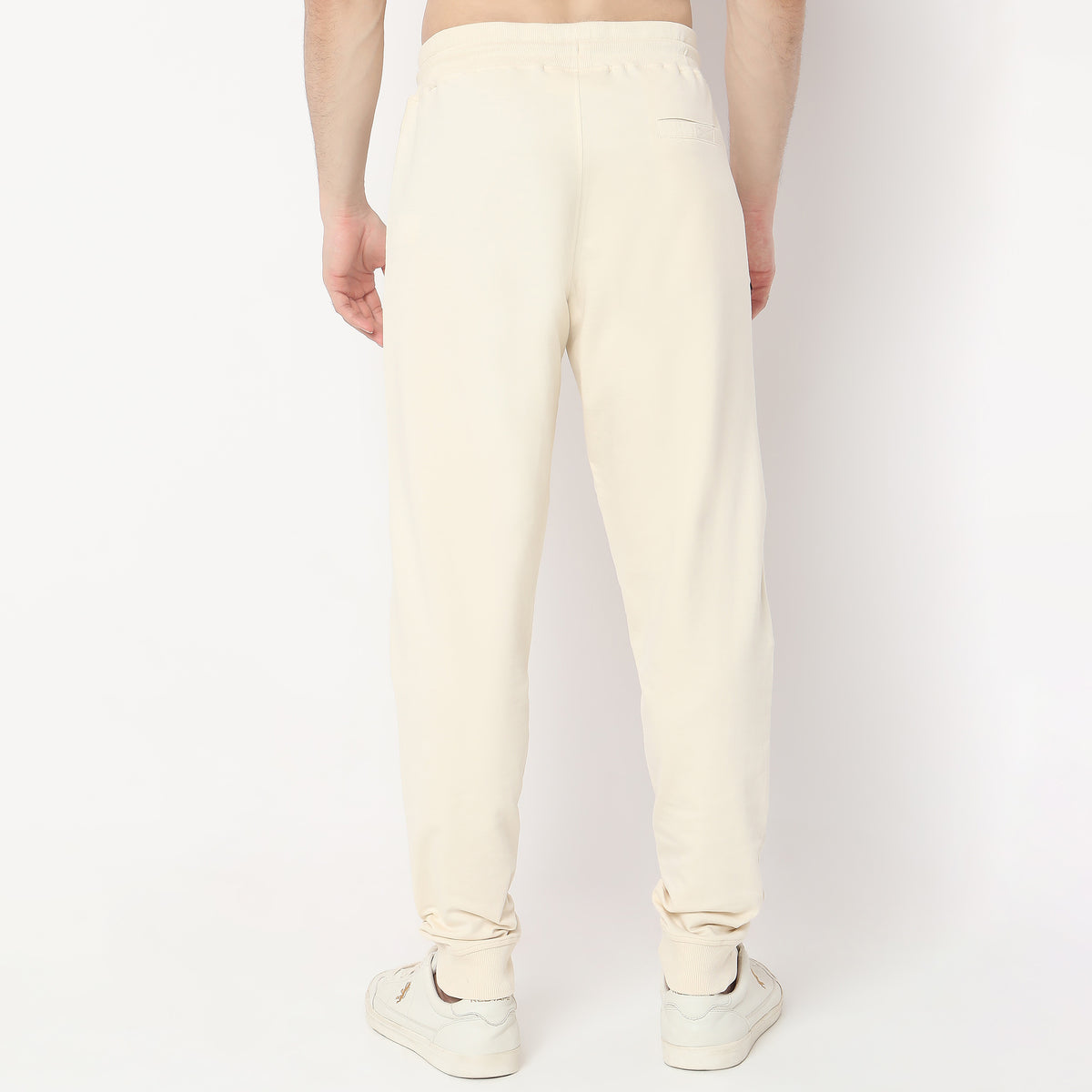 Regular Fit Solid Mid Rise Joggers