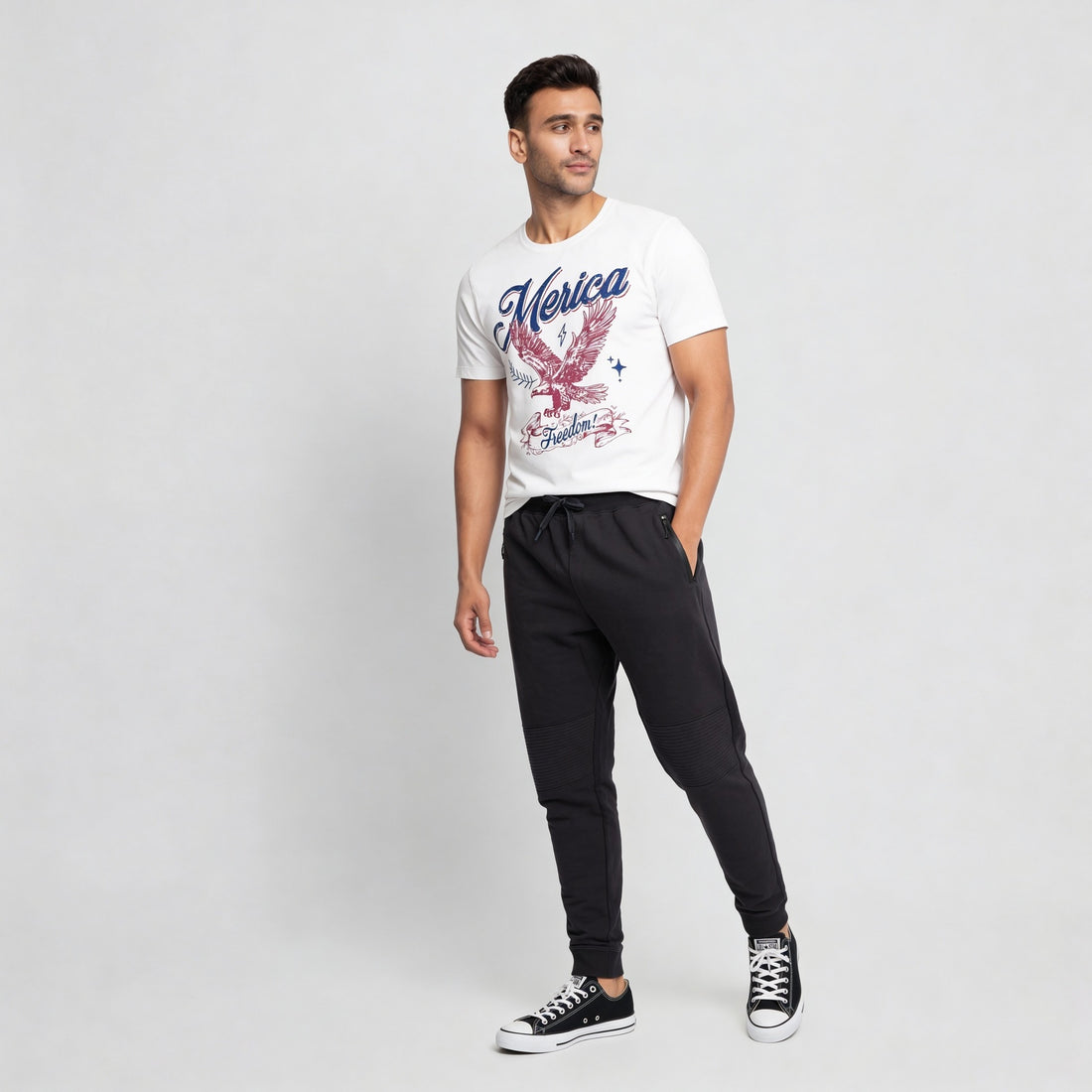 Knitted Solid Moto Jogger
