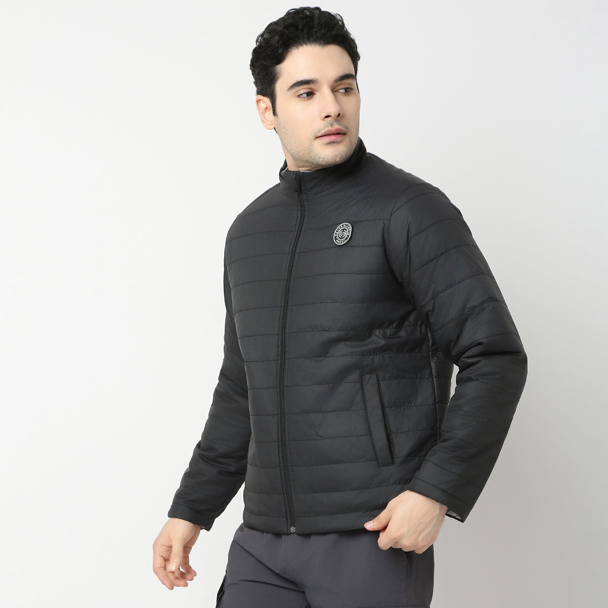 Regular Fit Solid Jacket