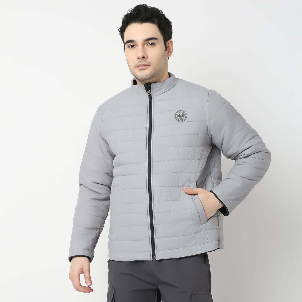 Regular Fit Solid Jacket