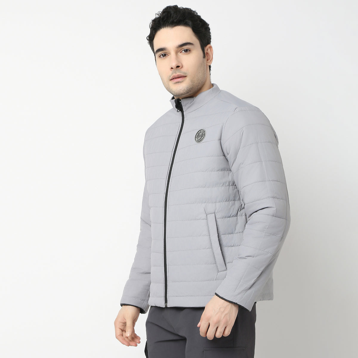 Regular Fit Solid Jacket