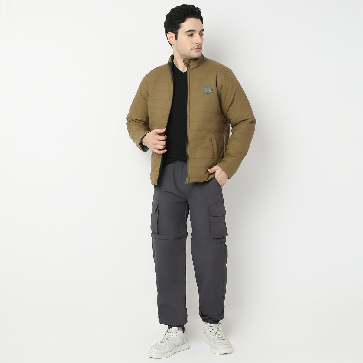 Regular Fit Solid Jacket