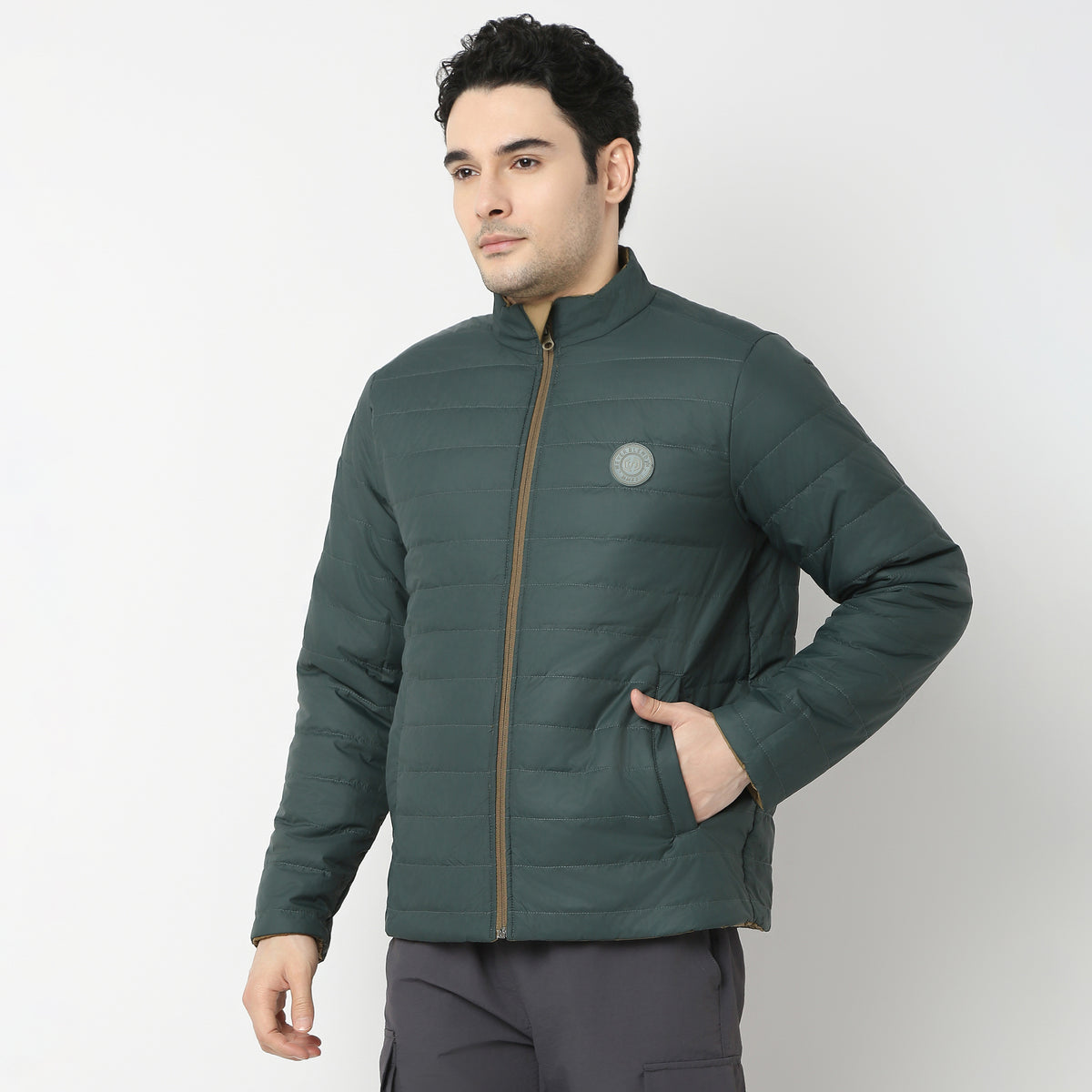 Regular Fit Solid Jacket