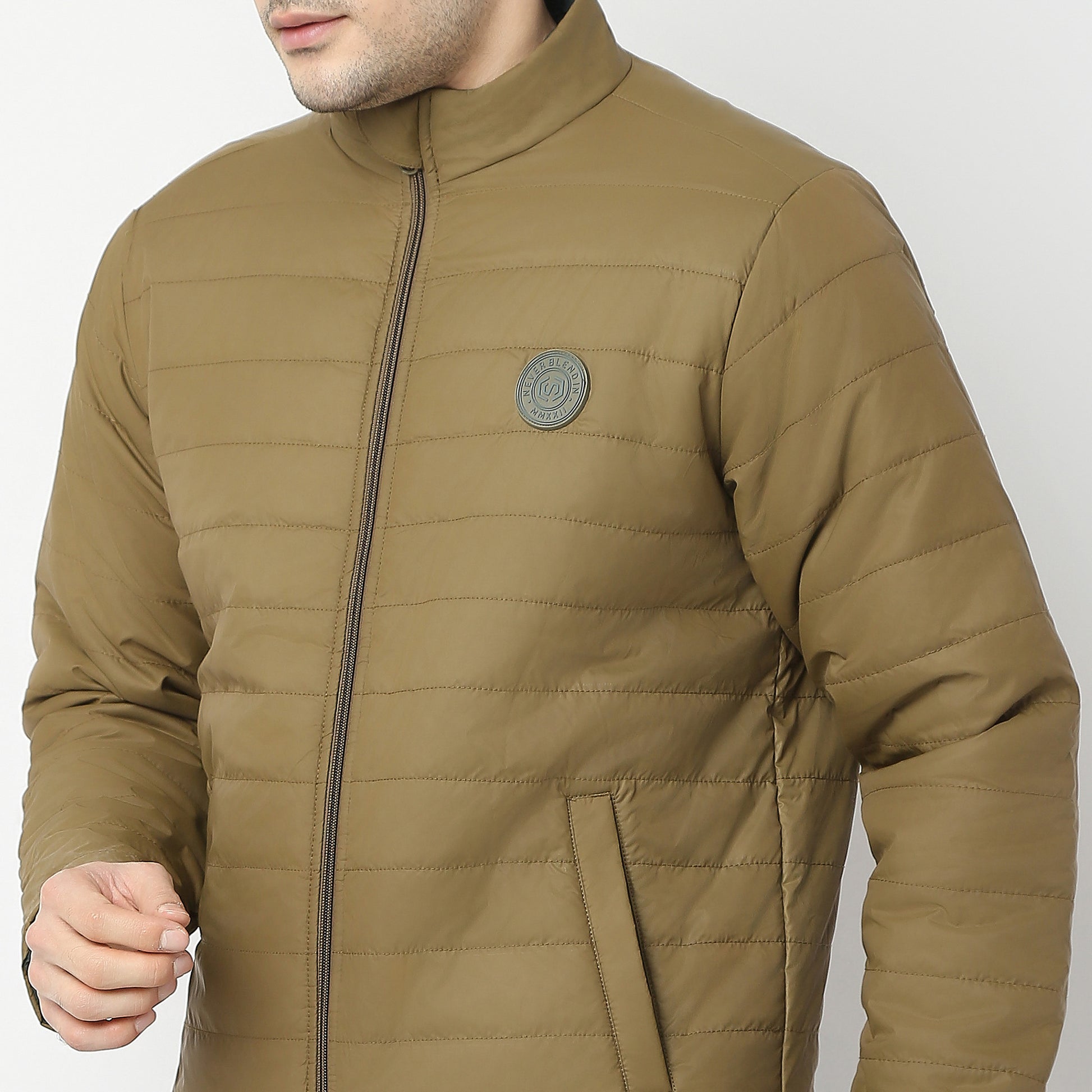 Regular Fit Solid Jacket